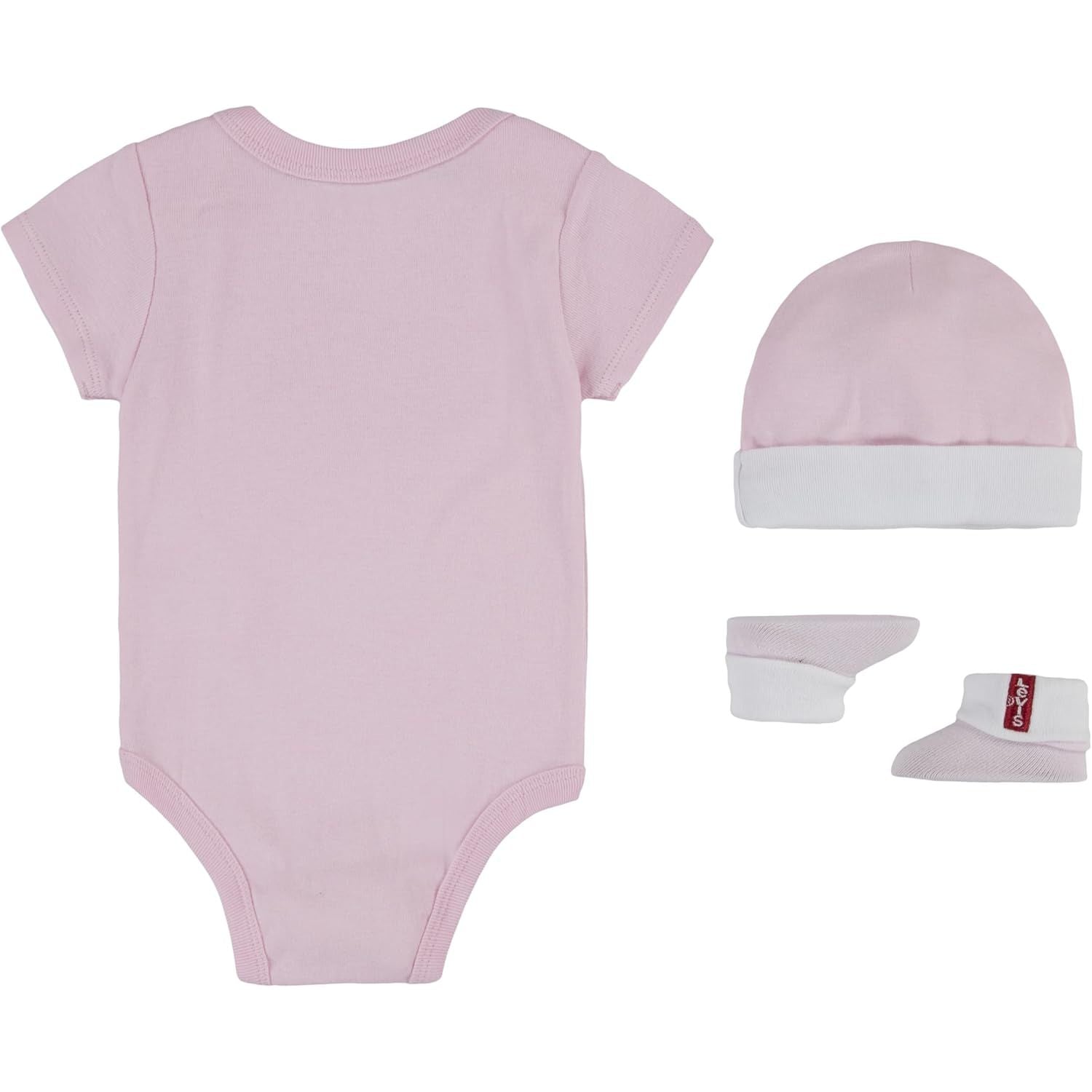 Completo LEVIS Bambino LHN BATWING ONESIE HAT BOOTIE Rosa