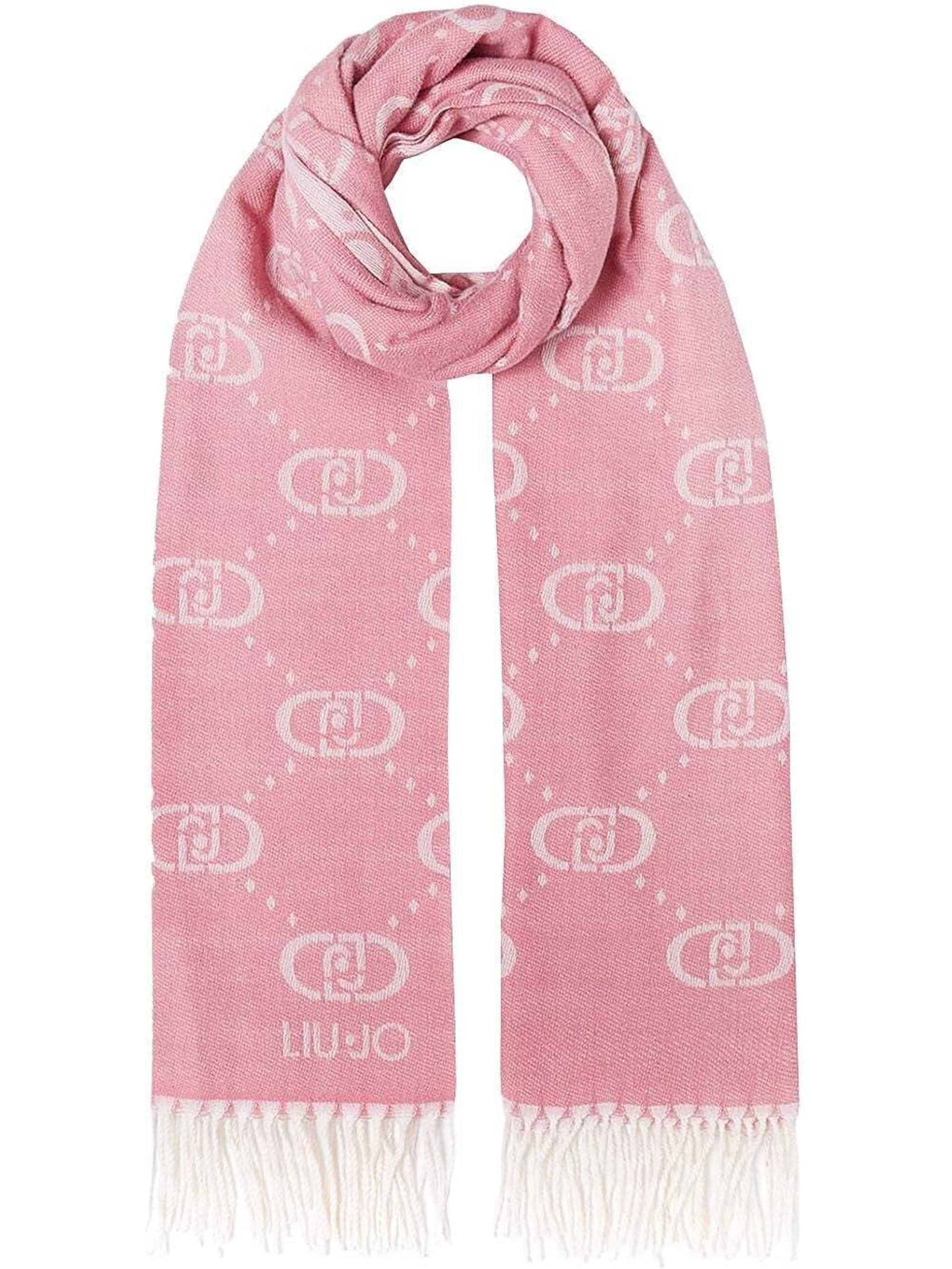 Sciarpa LIU JO Donna JACQUARD MONOGRAM Rosa