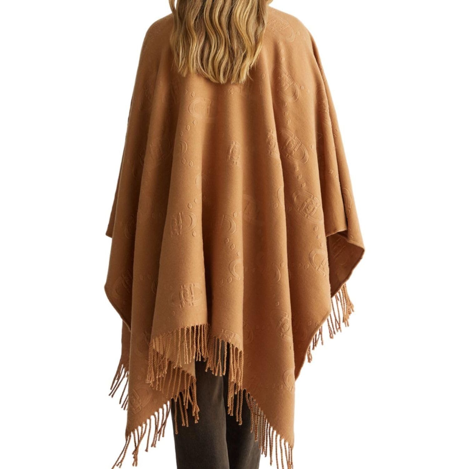 Poncho LIU JO Donna EMBOSSED Beige