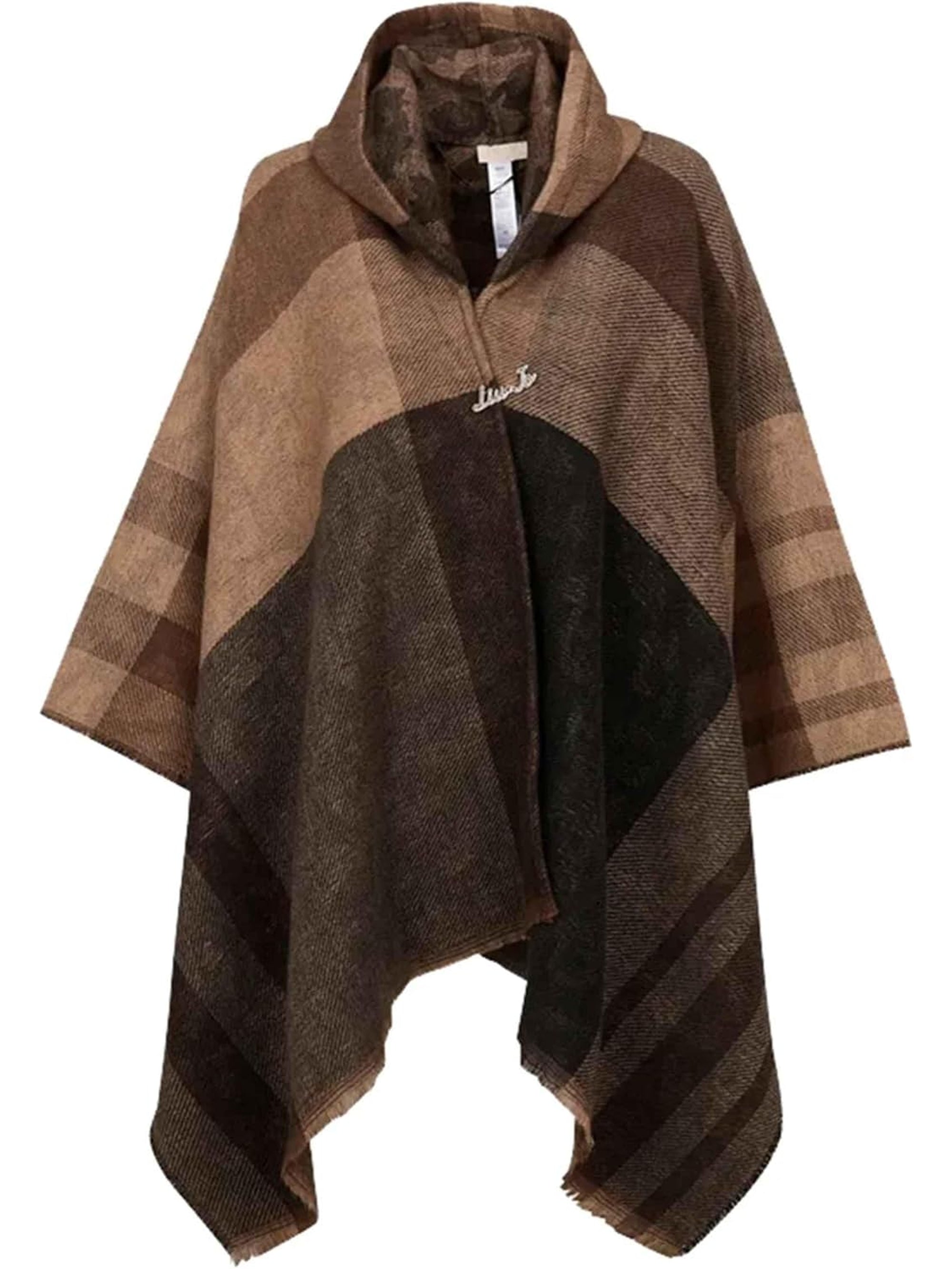 Poncho LIU JO Donna CHECK ANIMALIER Marrone