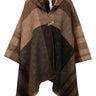 Poncho LIU JO Donna CHECK ANIMALIER Marrone