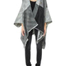 Poncho LIU JO Donna CHECK ANIMALIER Grigio