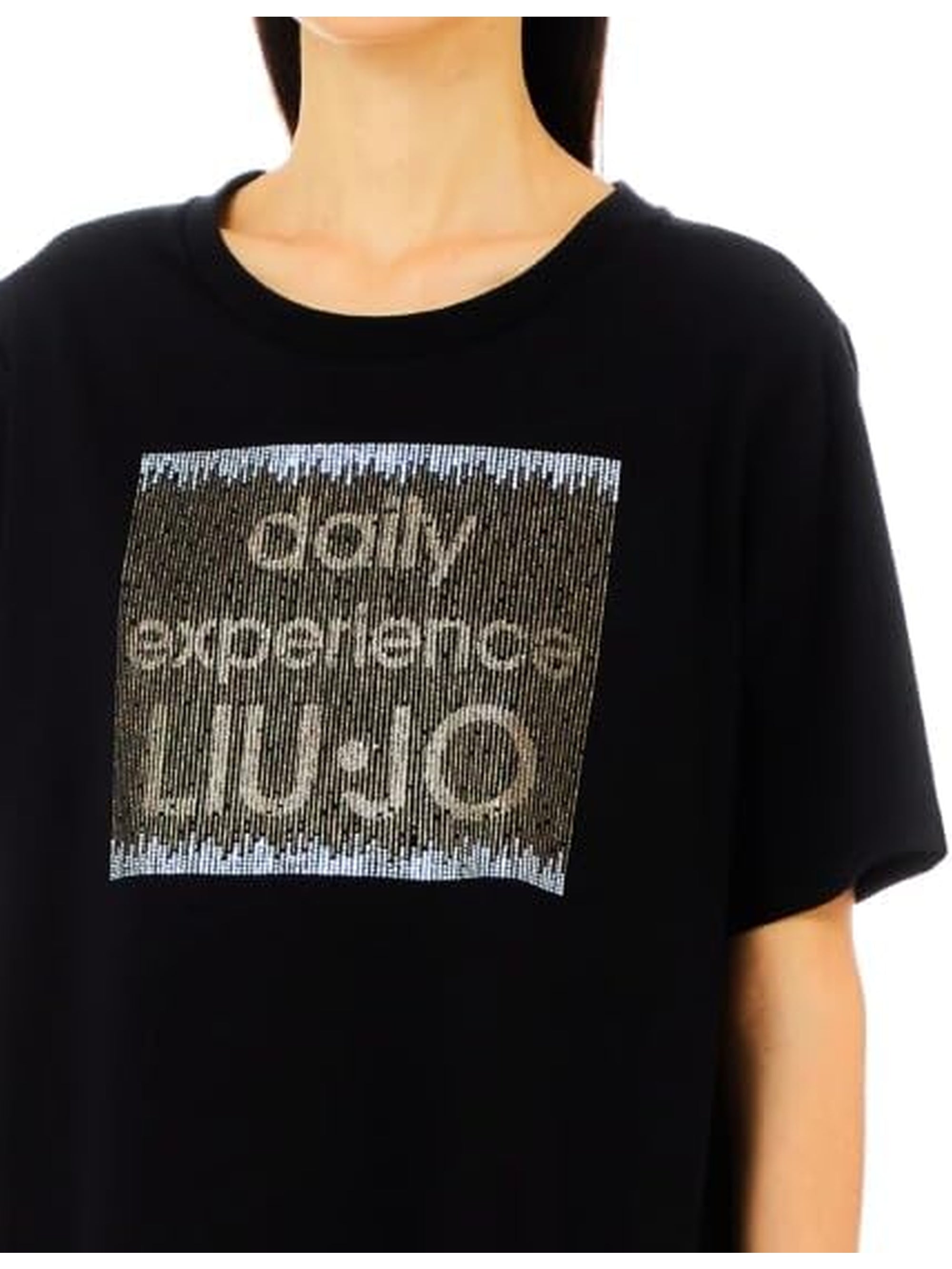 T-shirt LIU JO Donna M/C Nero