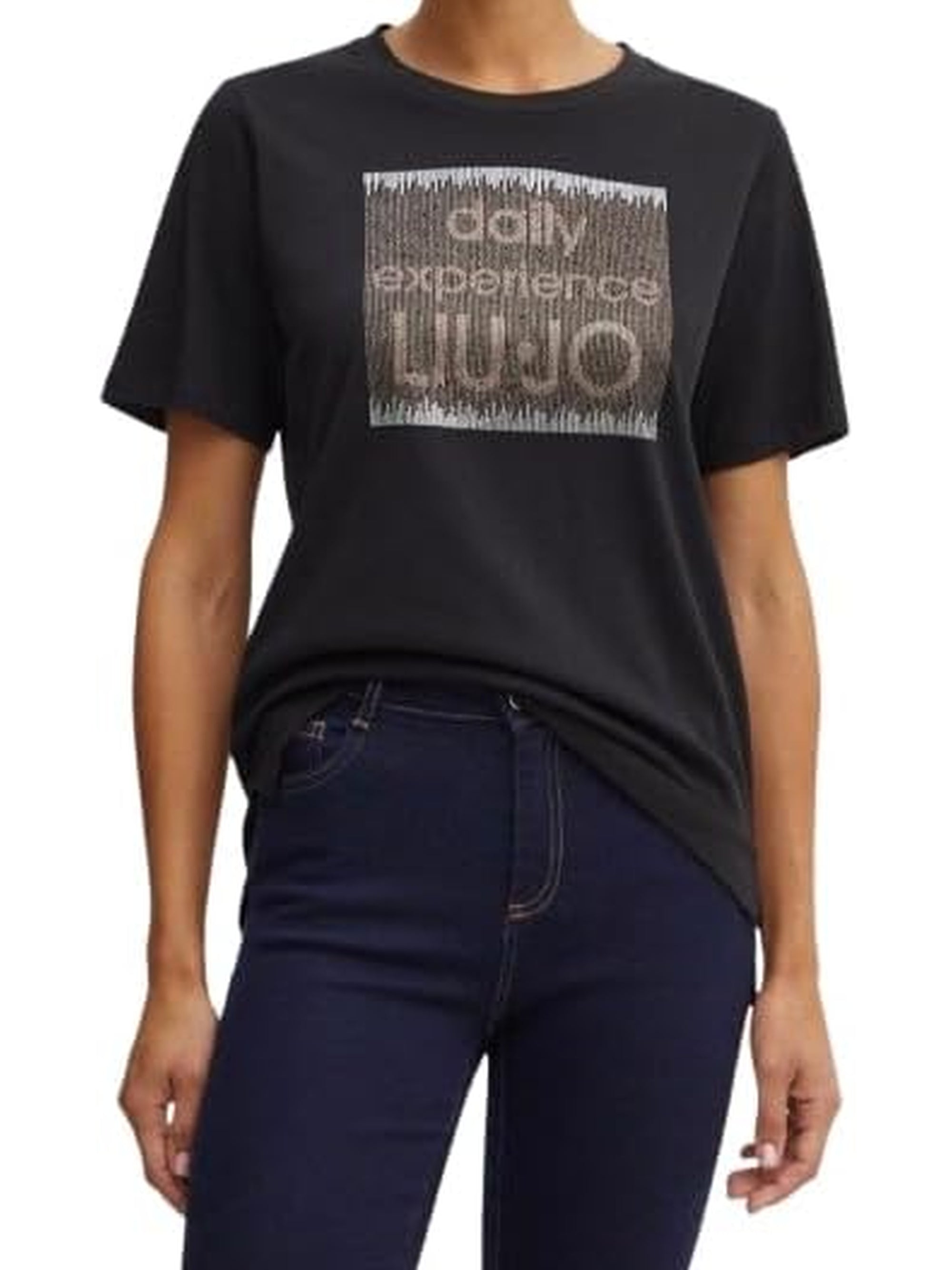 T-shirt LIU JO Donna M/C Nero