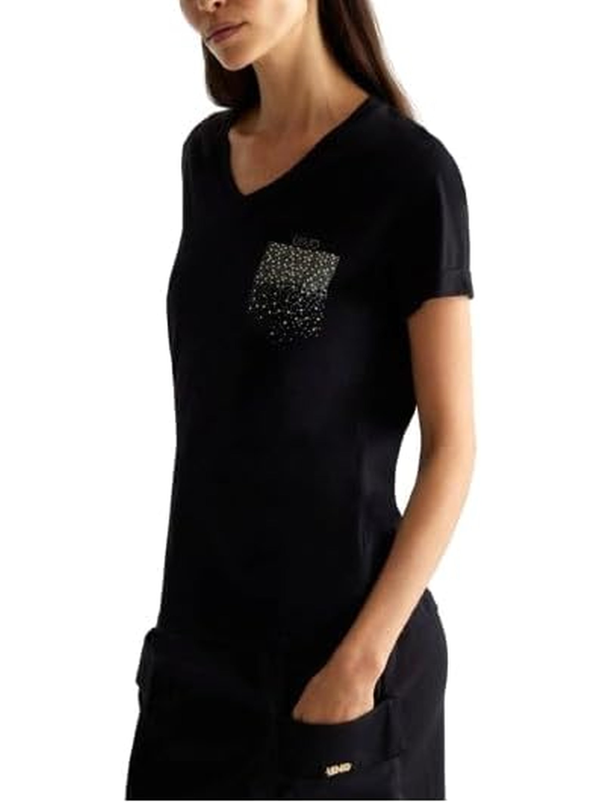 T-shirt LIU JO Donna M/C Nero