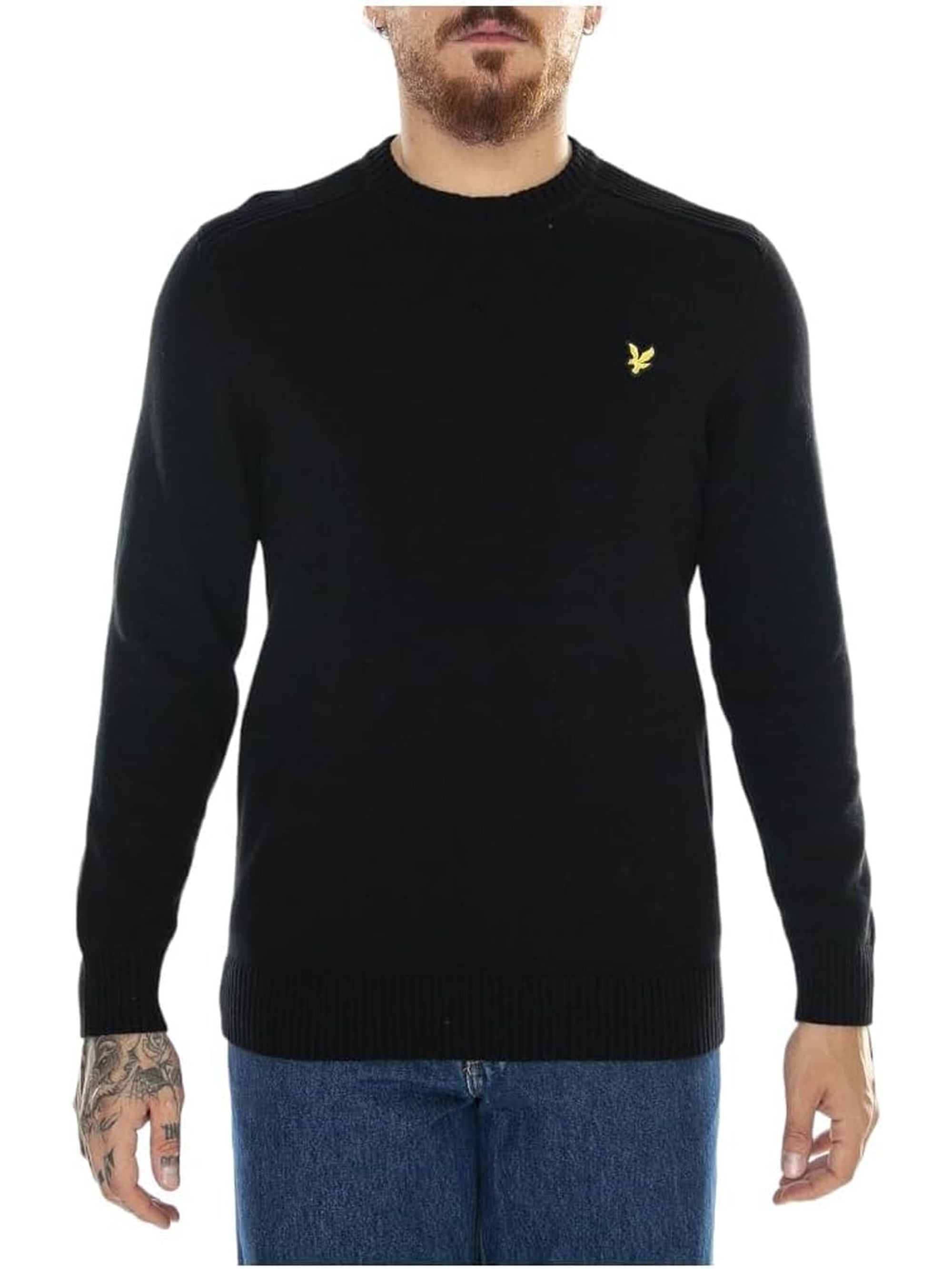 Pullover LYLE & SCOTT Uomo SHOULDER DETAIL Nero