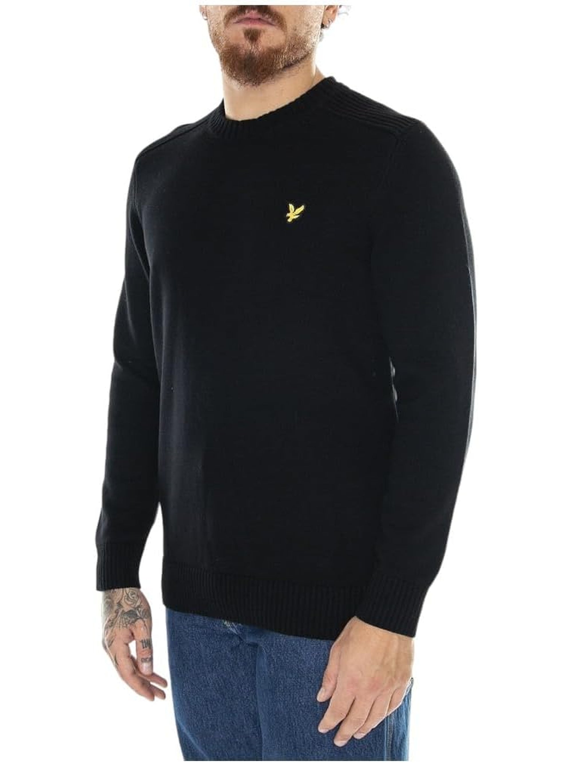 Pullover LYLE & SCOTT Uomo SHOULDER DETAIL Nero