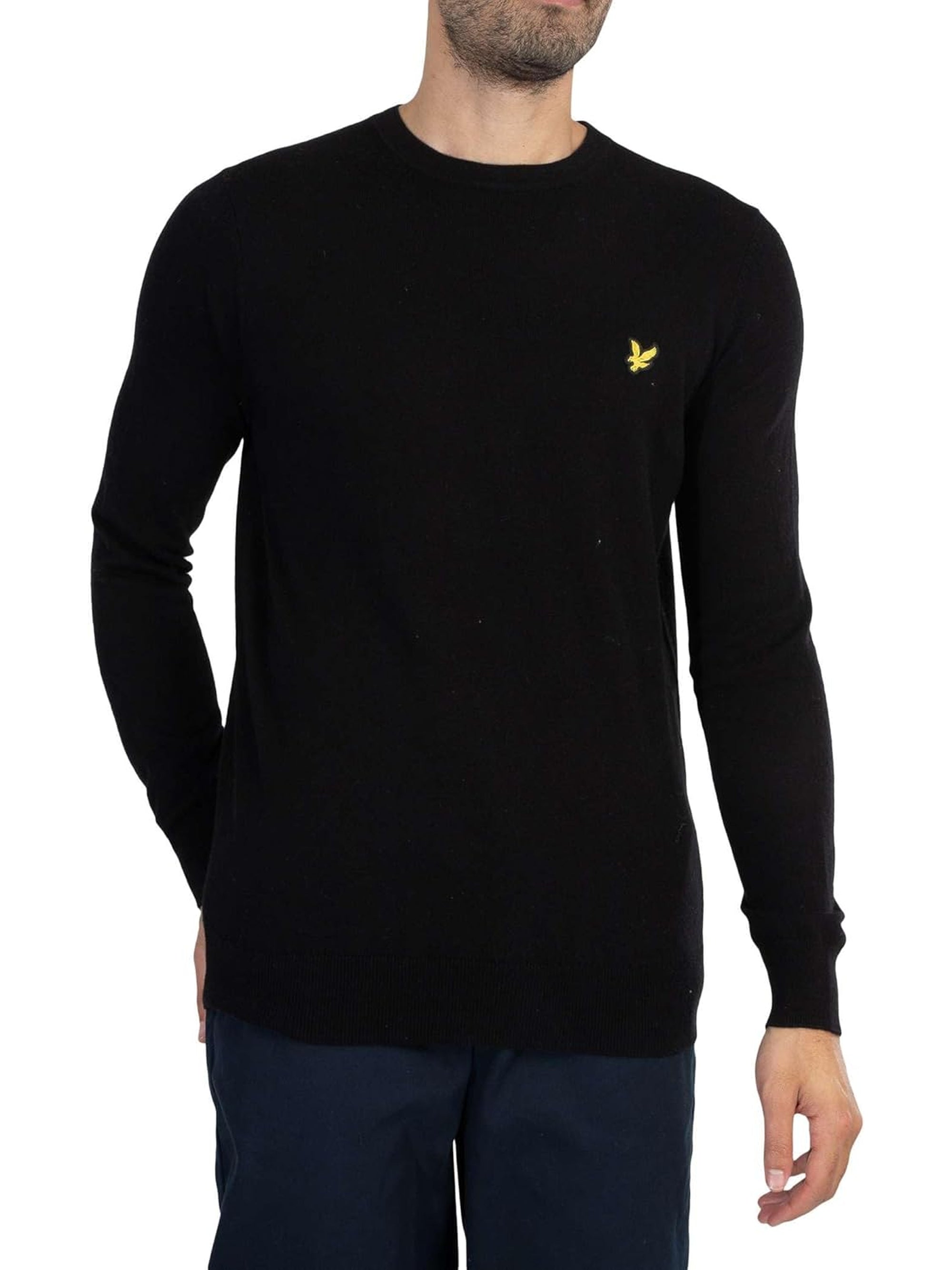 Pullover LYLE & SCOTT Uomo MERINO CREW NECK Nero