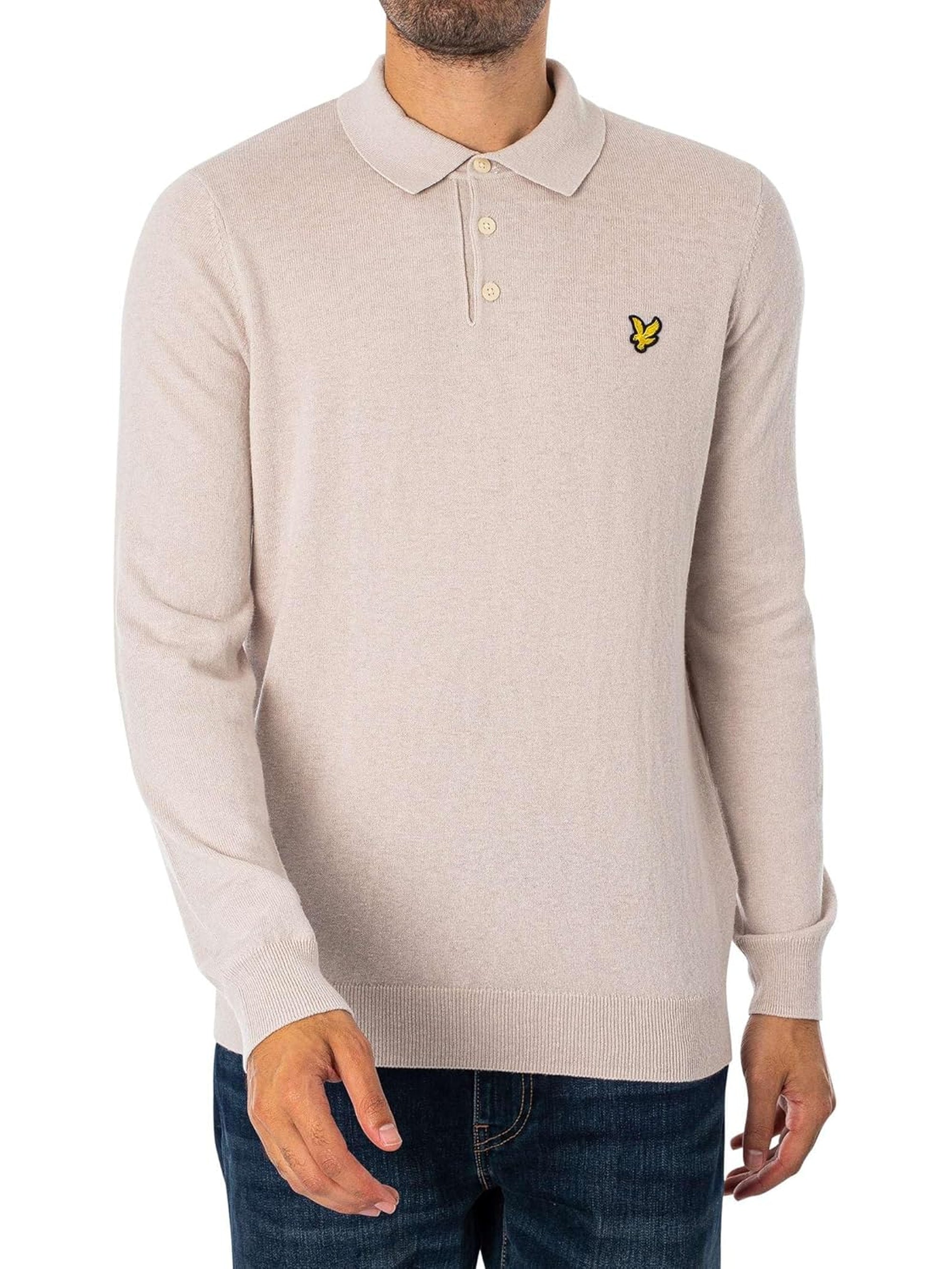 Pullover LYLE & SCOTT Uomo MERINO LONG SLEEVE KNIT Bianco