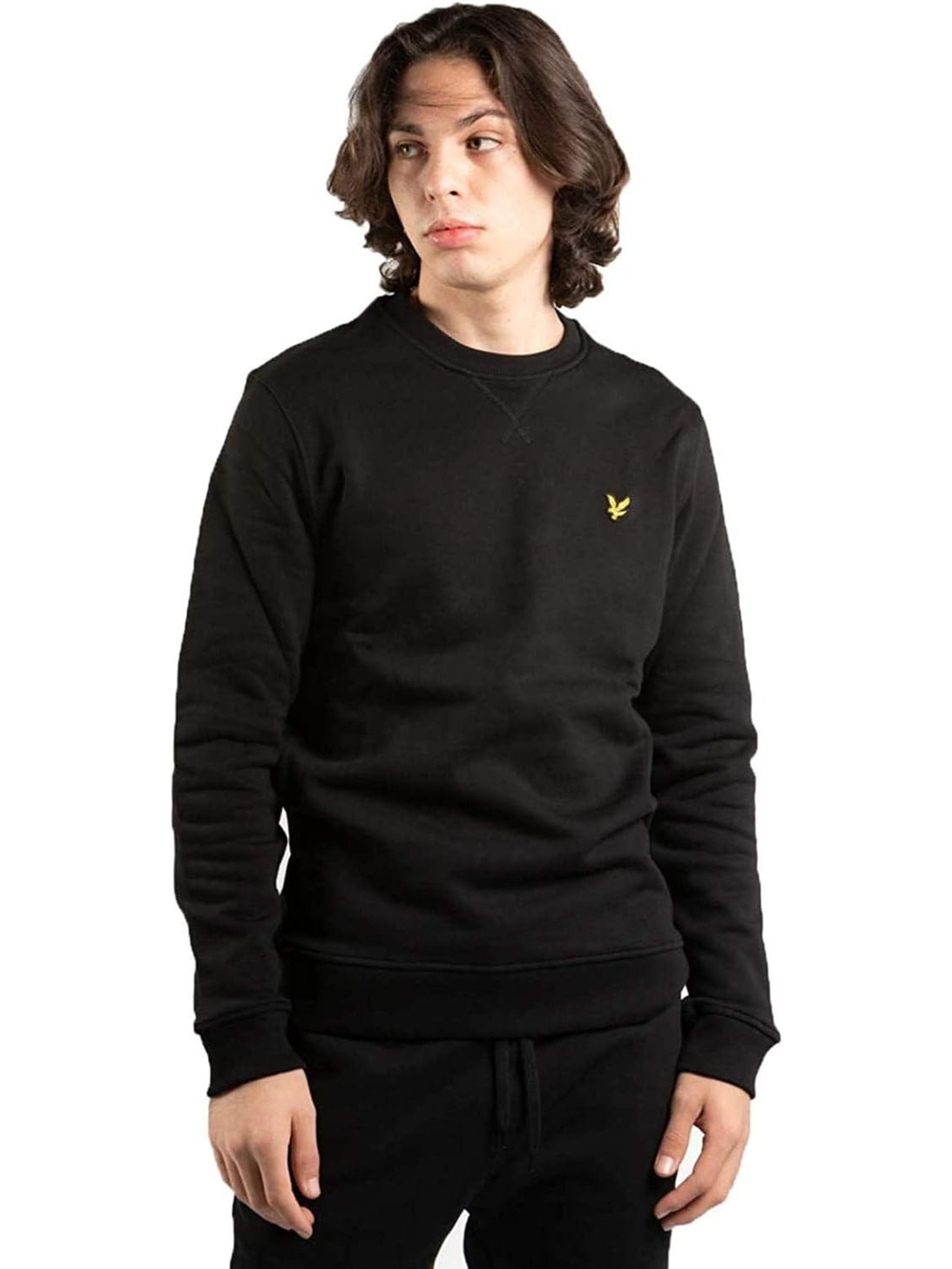 Felpa LYLE & SCOTT Uomo BACK CREW NECK Nero