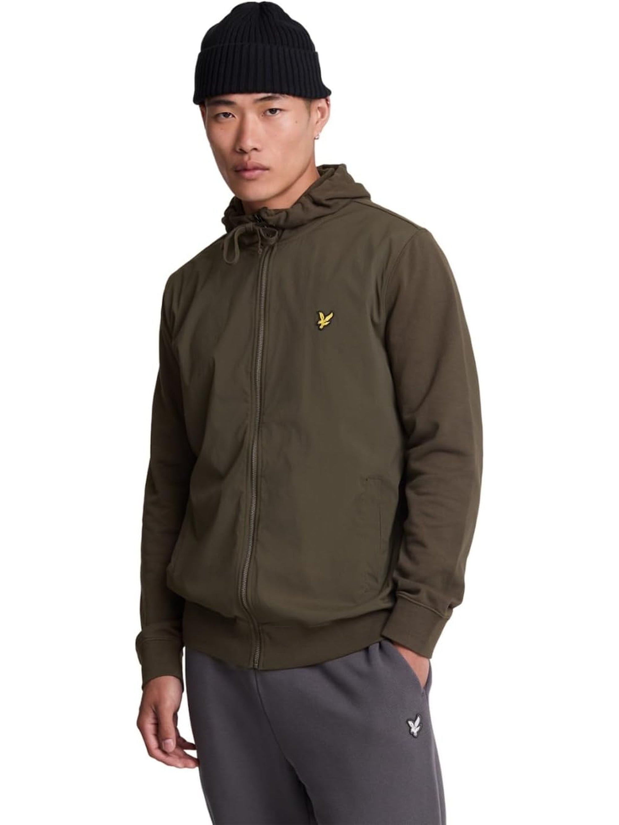 Felpa LYLE & SCOTT Uomo HYBRID ZIP Verde