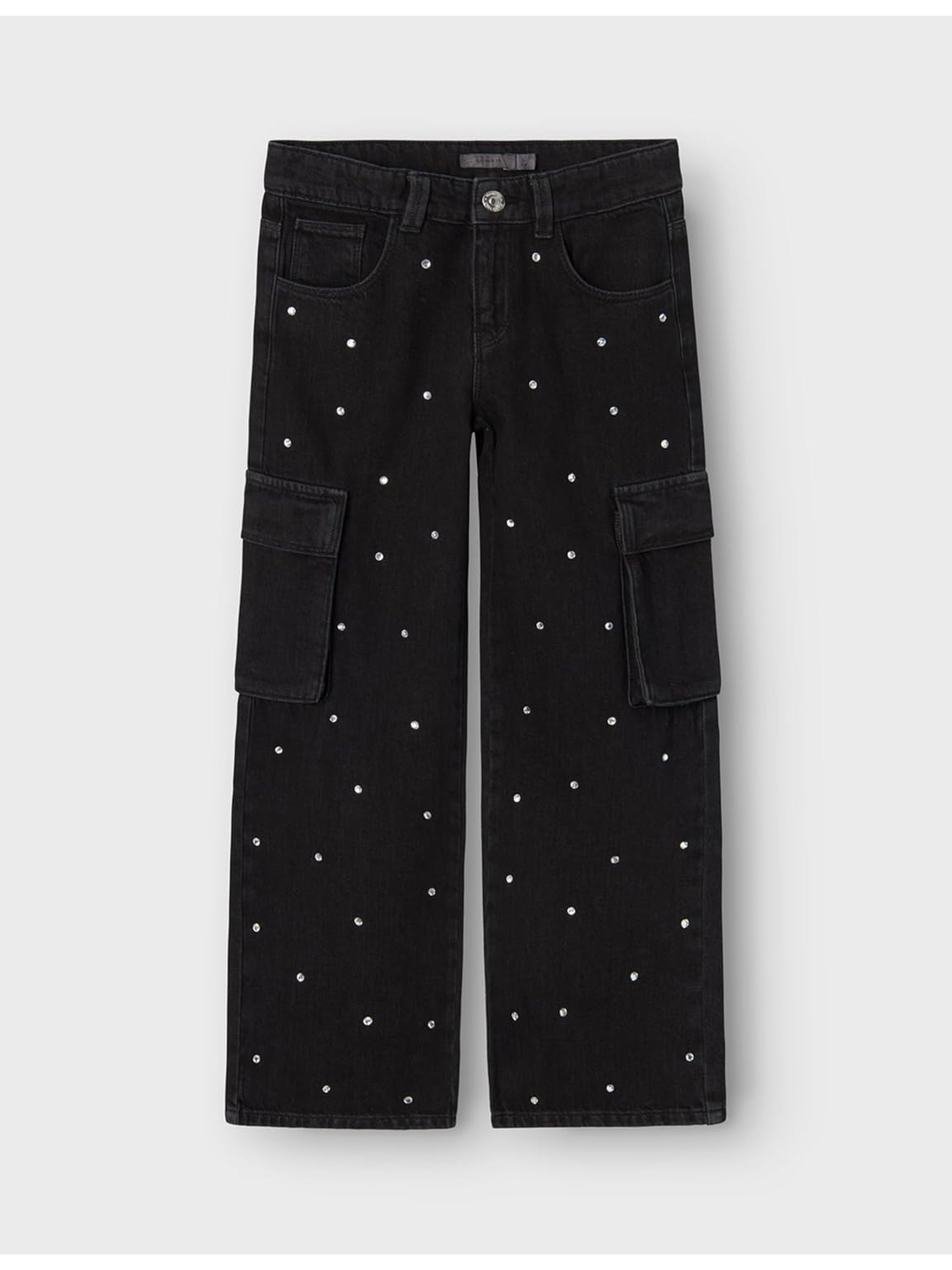 Jeans NAME IT Bambina ROSE WIDE CARGO Nero