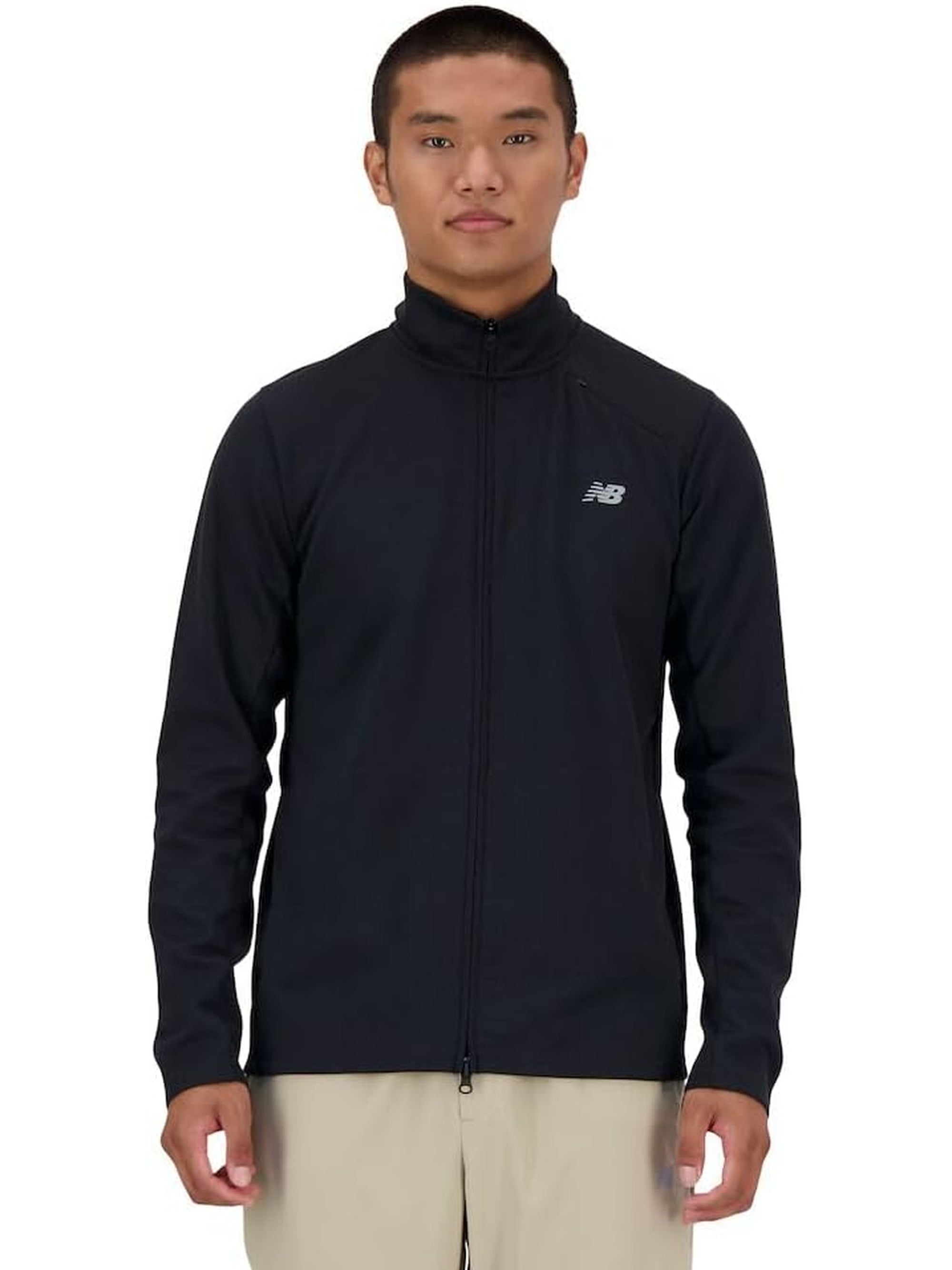 Felpa NEW BALANCE Uomo tech knit full zip Nero