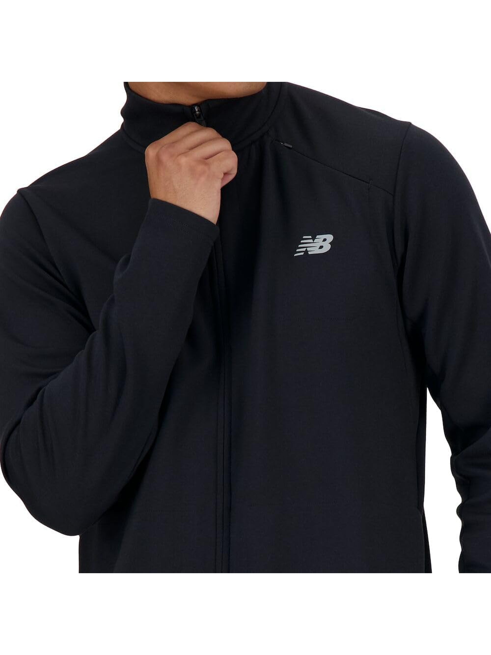 Felpa NEW BALANCE Uomo tech knit full zip Nero