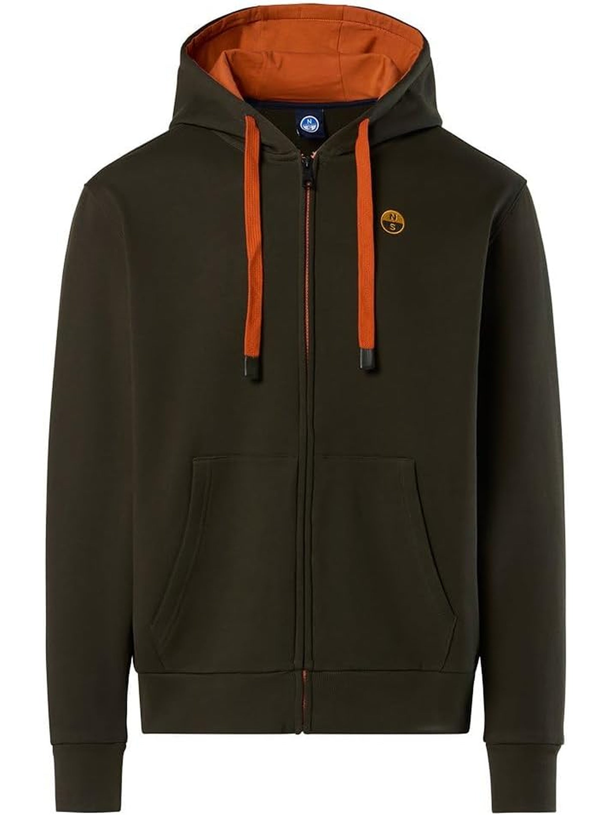 Felpa NORTH SAILS Uomo HOODED FULL ZIP Verde