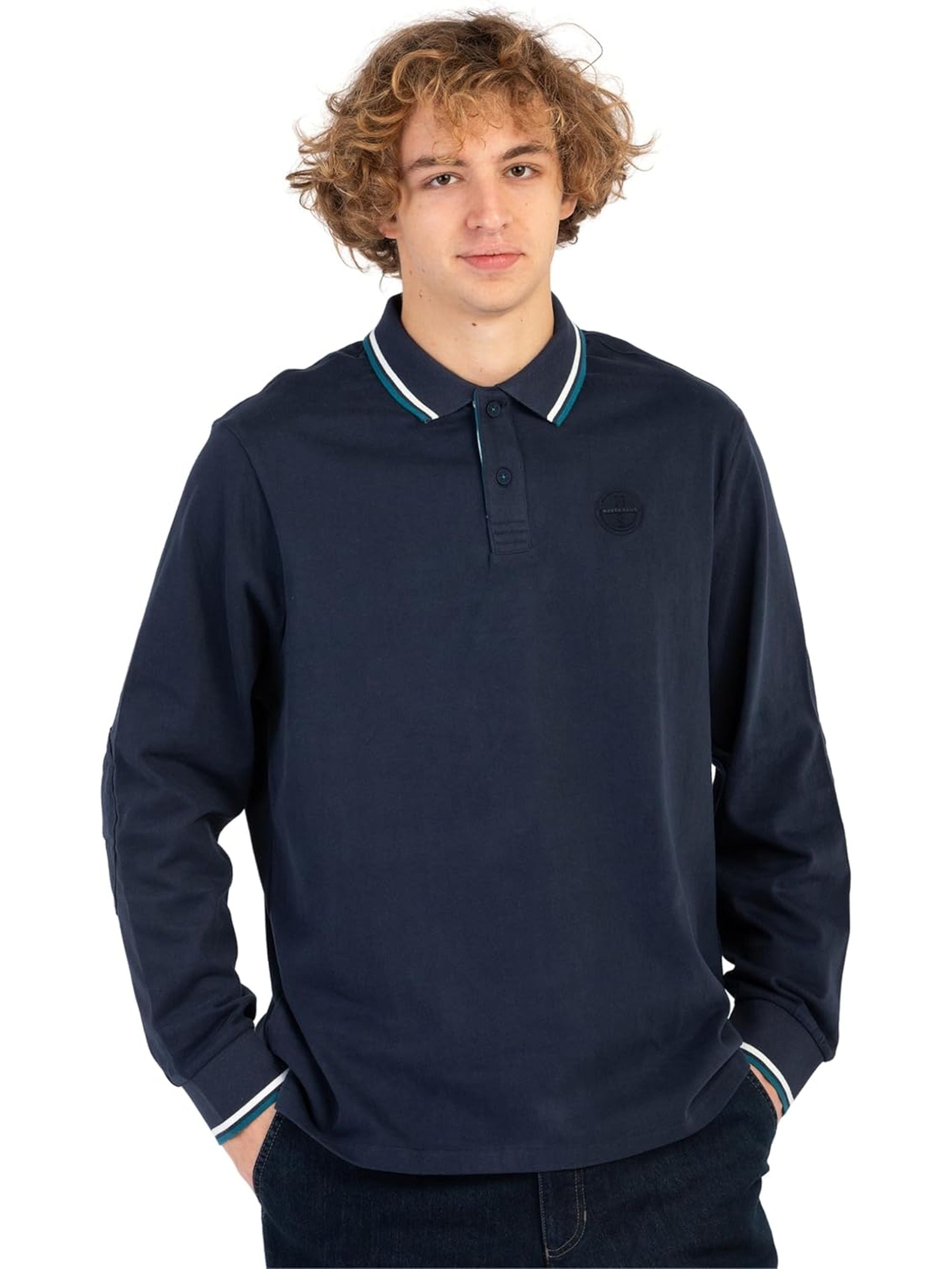 Polo NORTH SAILS Uomo POLO LONG SLEEVE Blu