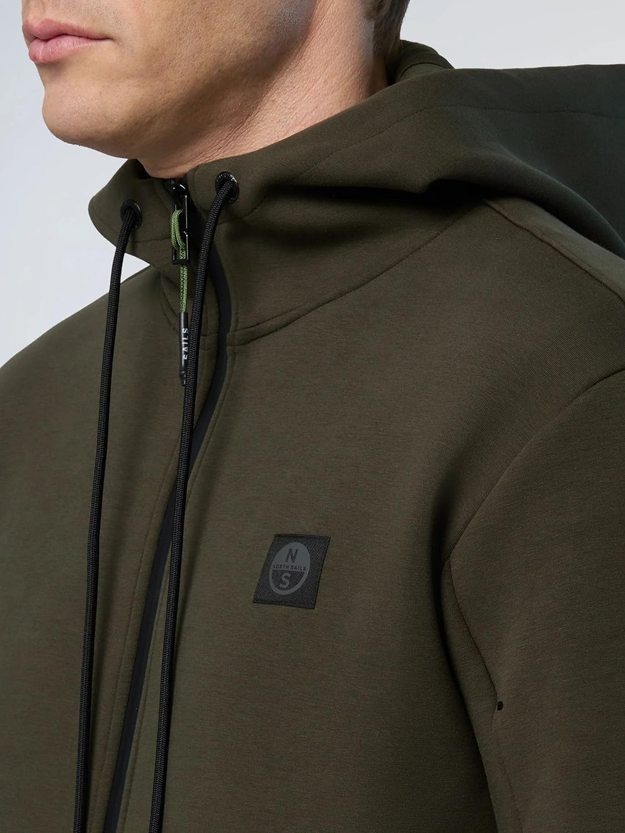 Felpa NORTH SAILS Uomo HOODED FULL ZIP Verde