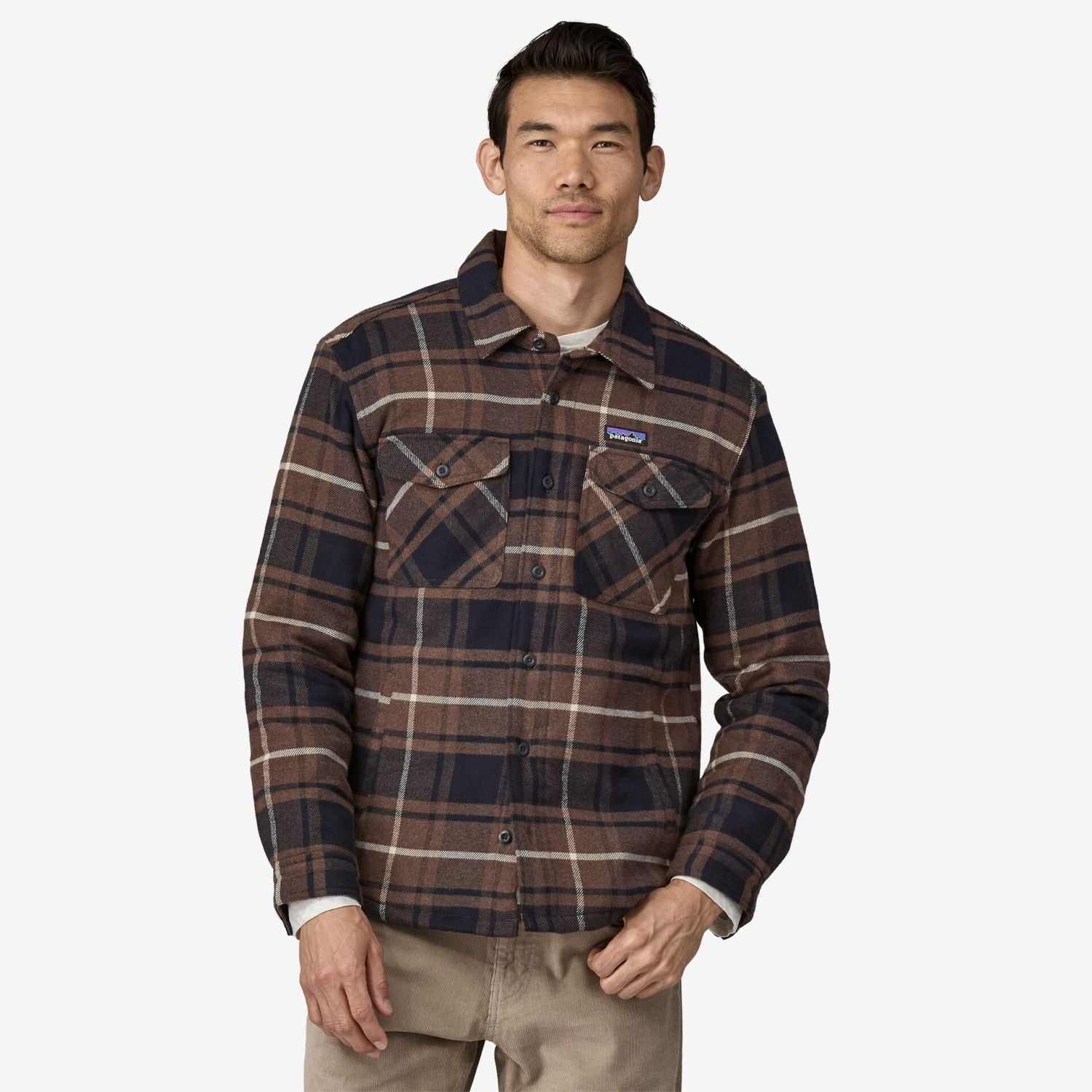 Camicia PATAGONIA Uomo LW INSULATED FJORD FLANNEL SHIRT Marrone