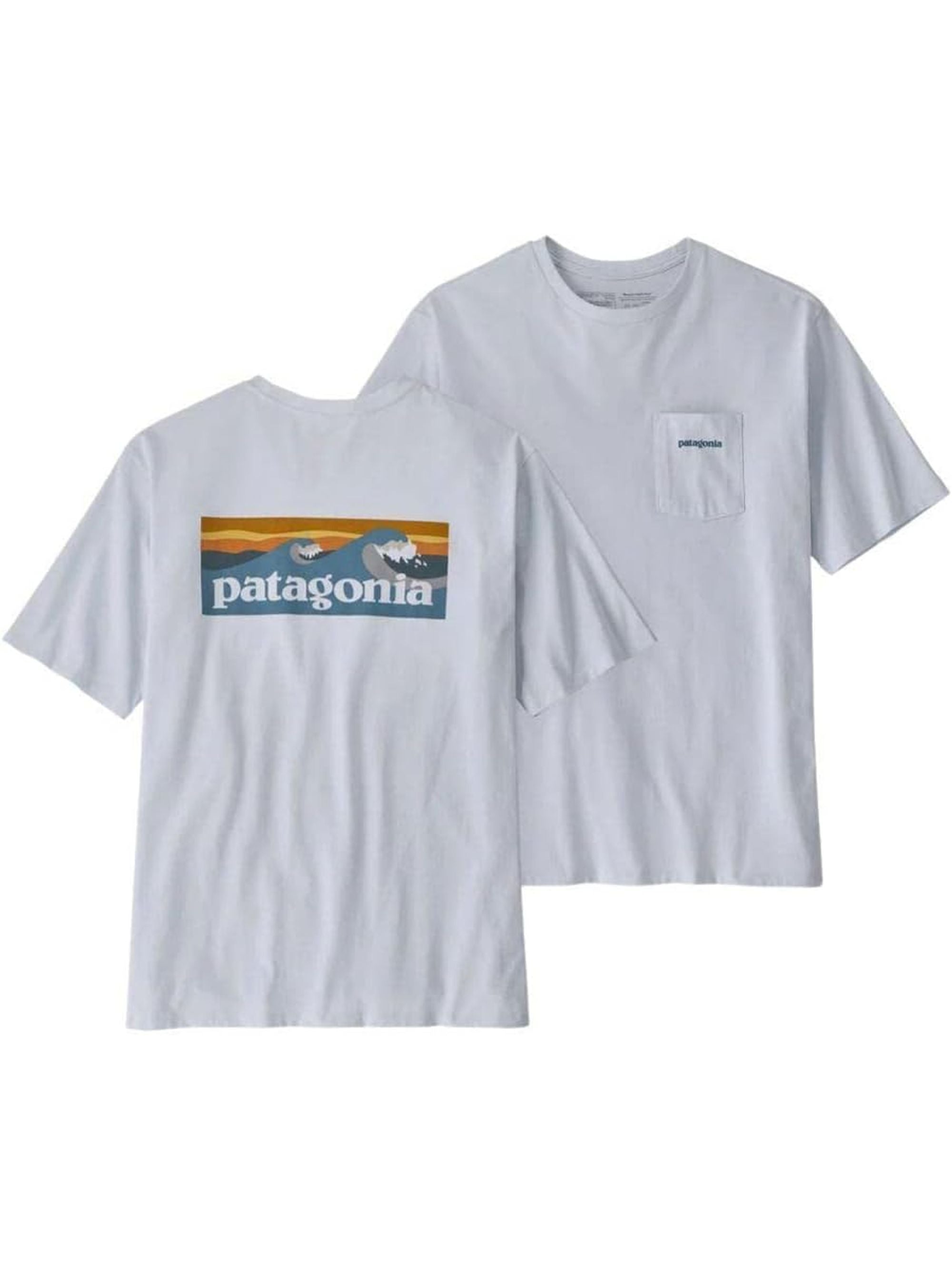 T-shirt PATAGONIA Uomo BOARDSHORT LOGO POCKET RESPONSIBILI-TEE Bianco