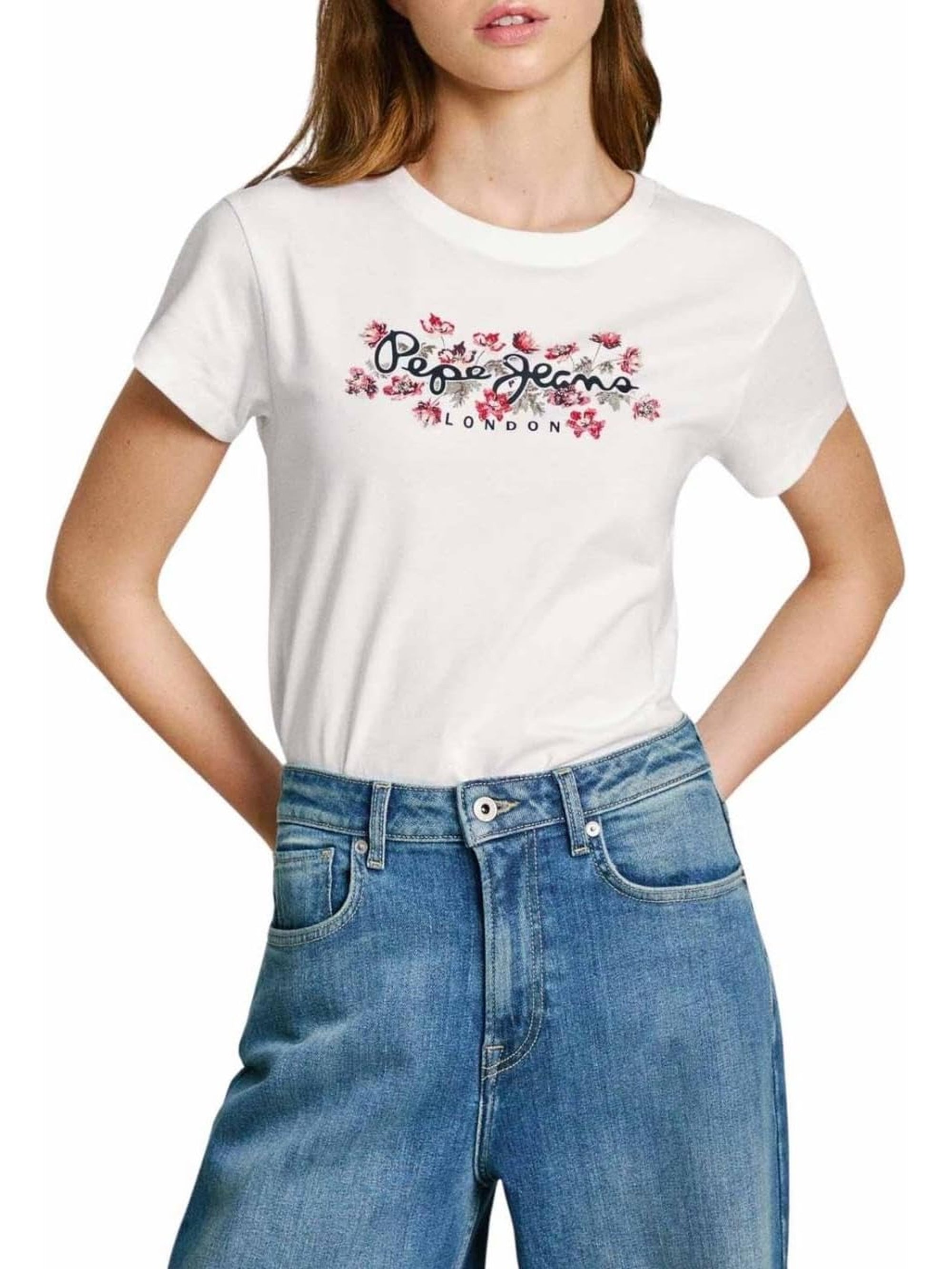 T-shirt PEPE JEANS Donna GINNY Bianco