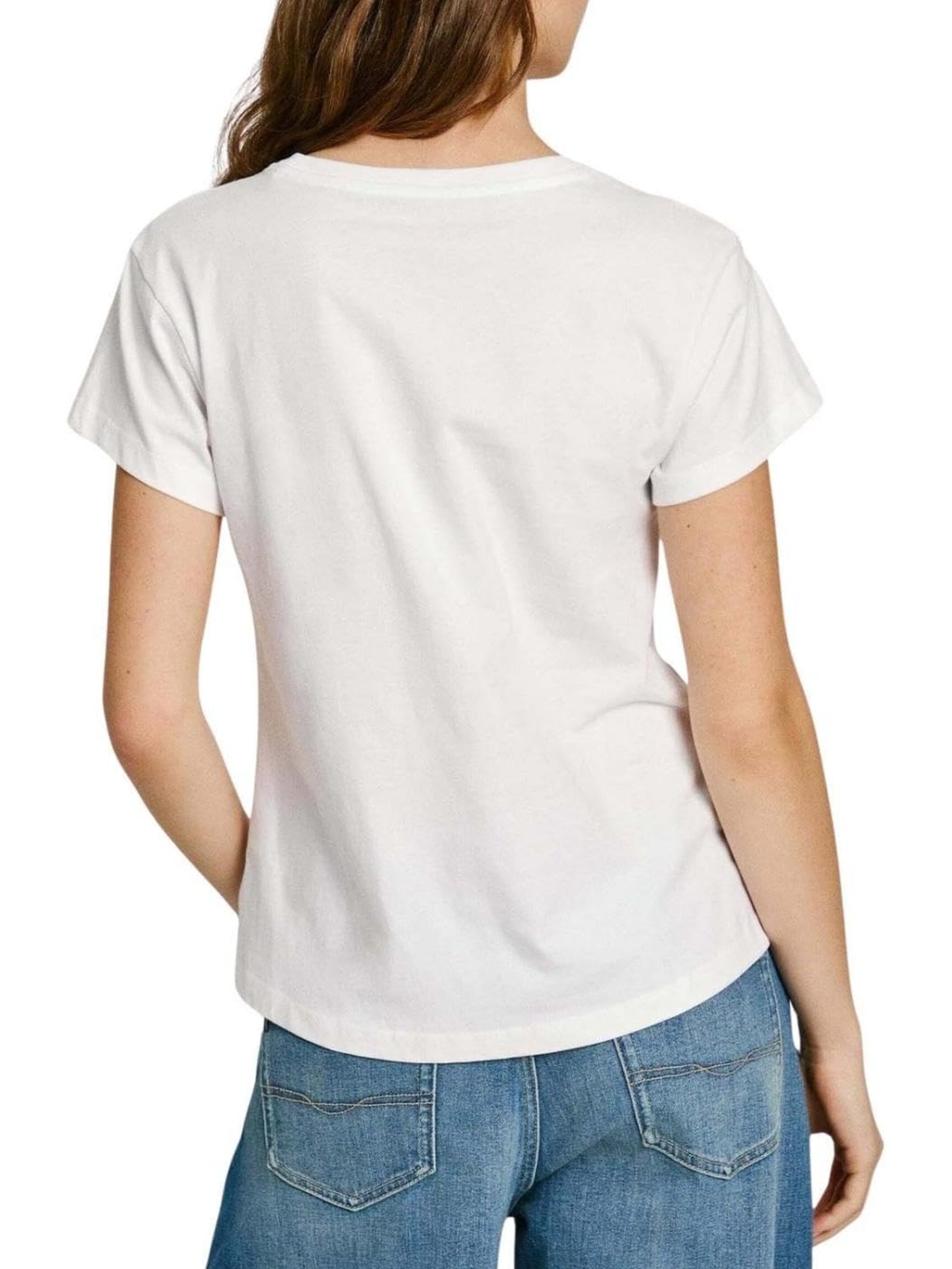 T shirt PEPE JEANS Donna GINNY Bianco Angolo dello Sport Online Store