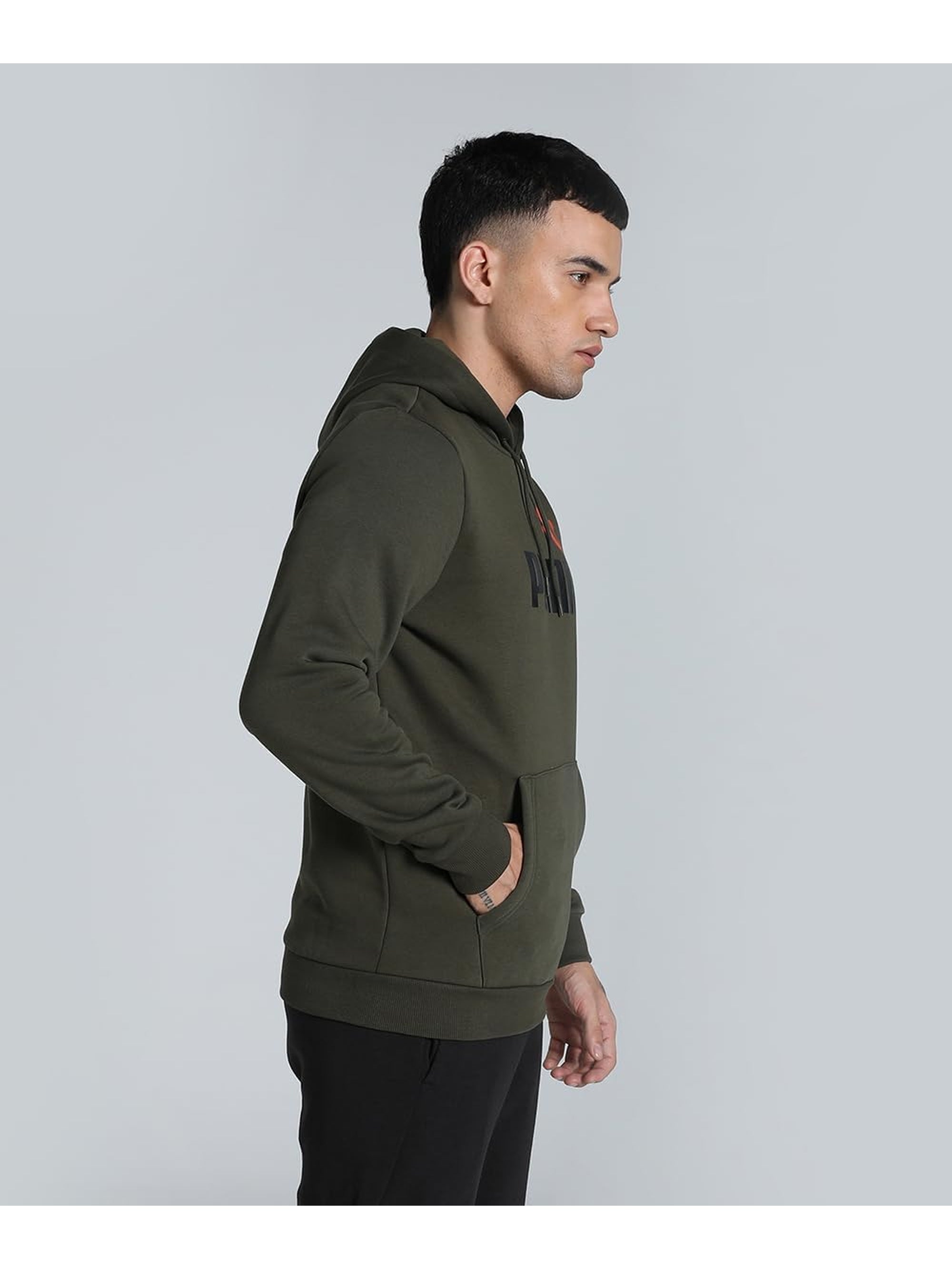 Felpa PUMA Uomo ESS+ 2 COL IG LOGO HOODIE Verde