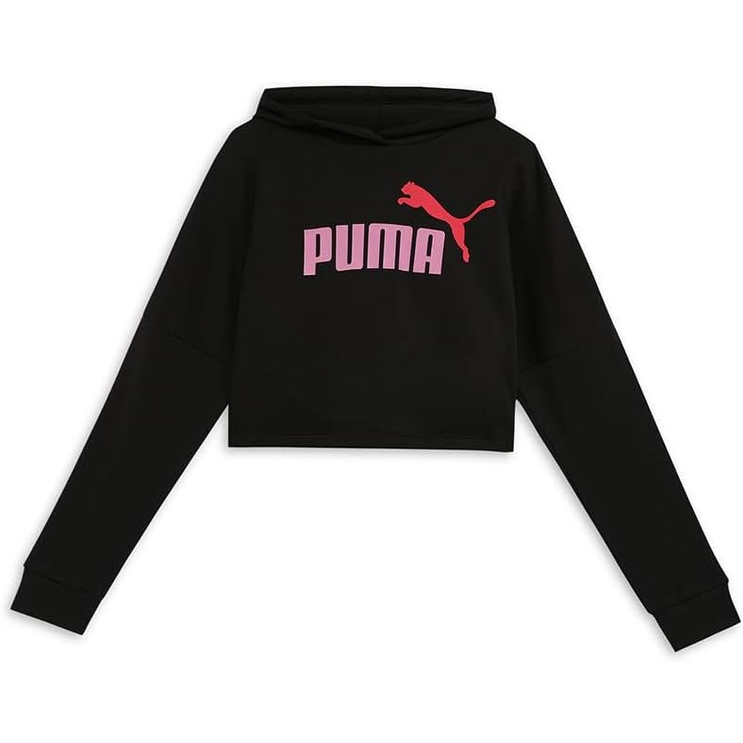 Felpa PUMA Bambina ESS LOGO CROPPED HOODIE G Nero