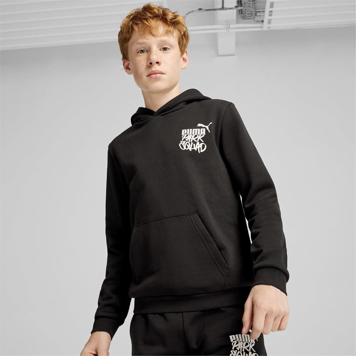 Felpa PUMA Bambino ESS+ MID 90S HOODIE FL B Nero