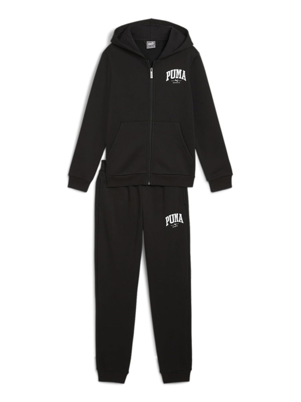 Felpa Puma Bambino Squad FulL-Zip Sweat Suit Fl B Nero Puma  Angolo dello Sport