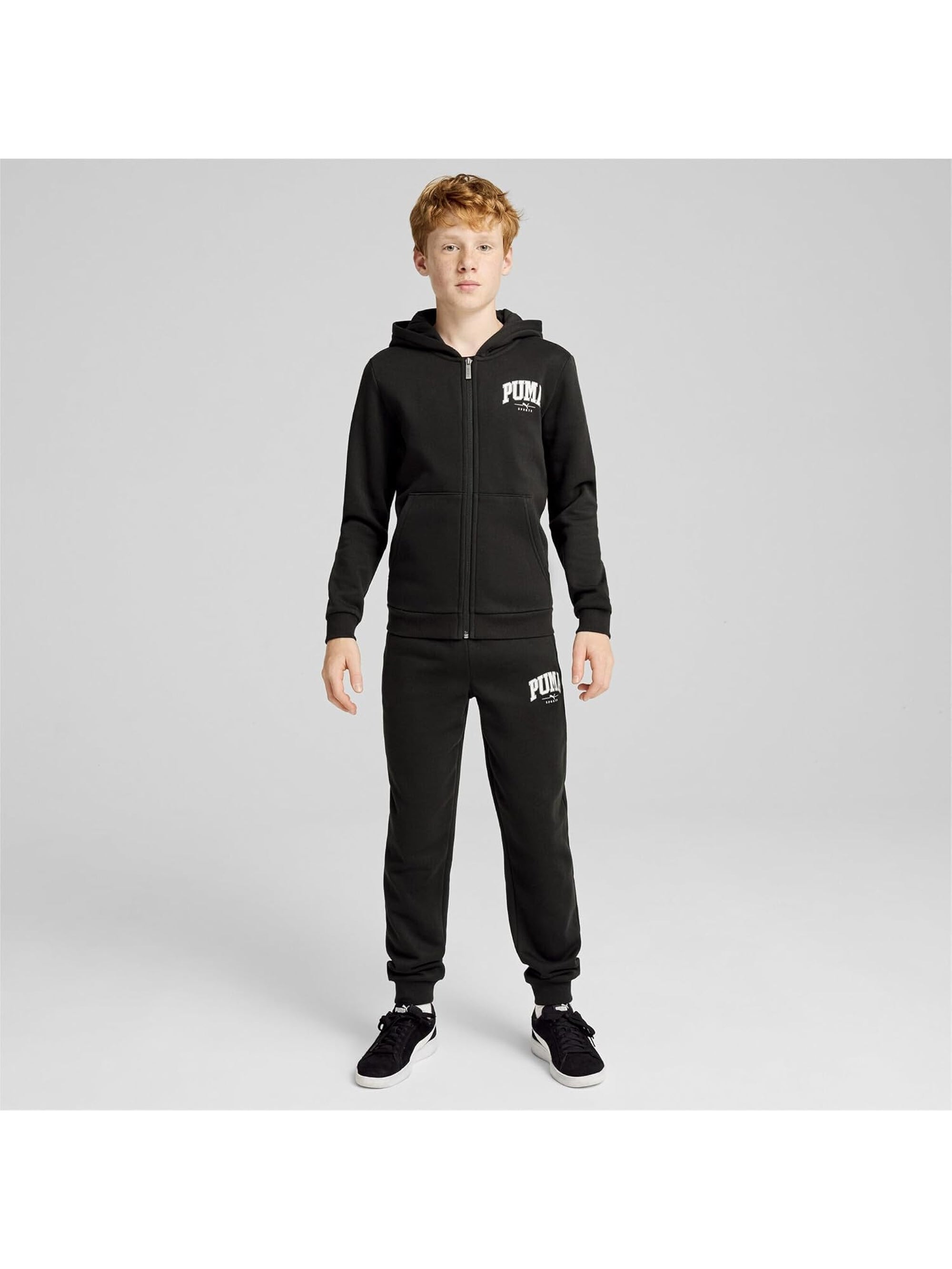 Felpa PUMA Bambino SQUAD FULL-ZIP SWEAT SUIT FL B Nero