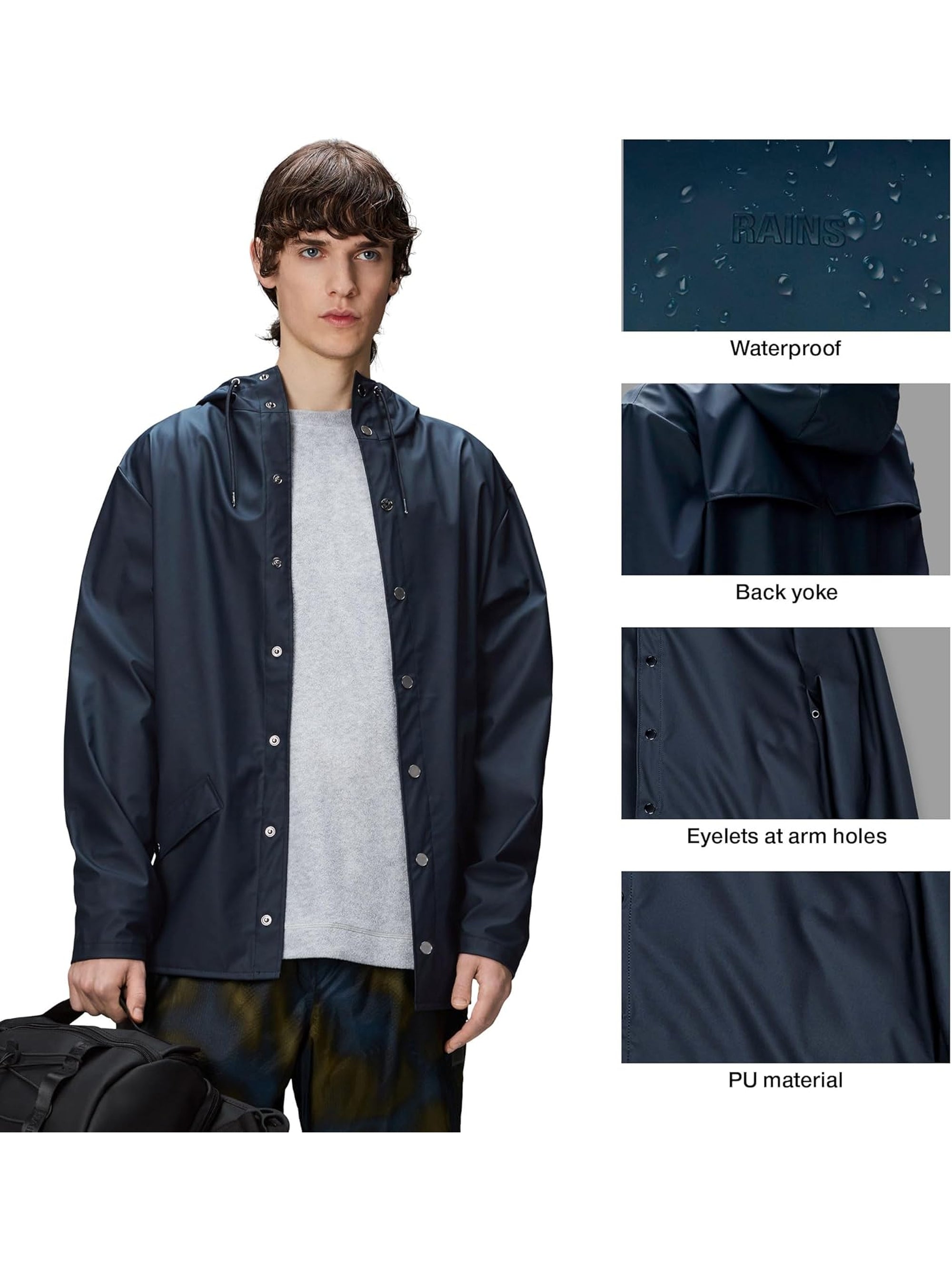 Impermeabile RAINS Unisex Navy