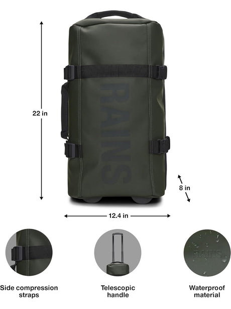 Trolley Rains Unisex Texel Cabin Verde Rains  Angolo dello Sport