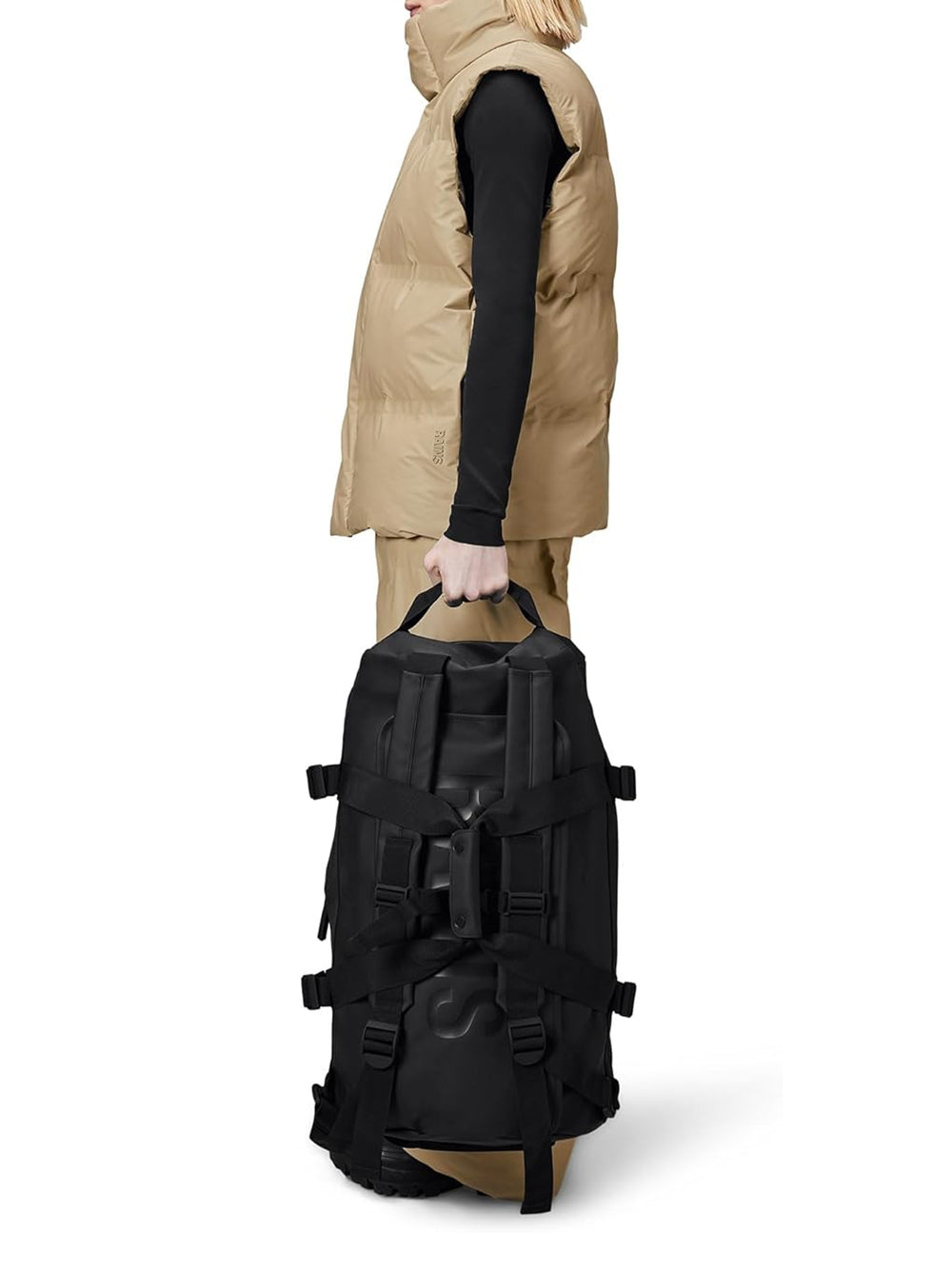 Zaino Rains Unisex Texel Duffel Nero Rains  Angolo dello Sport