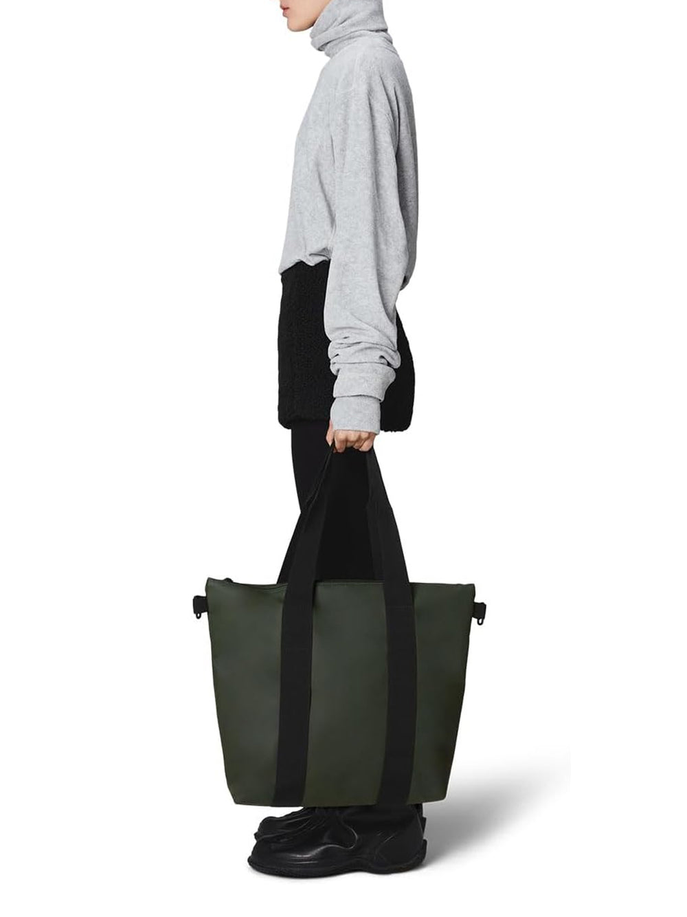 Borsa Rains Unisex Tote Mini Verde Rains  Angolo dello Sport