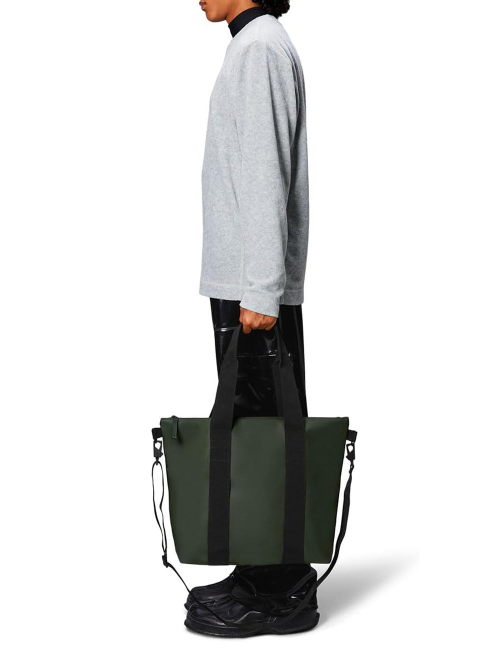 Borsa Rains Unisex Tote Mini Verde Rains  Angolo dello Sport