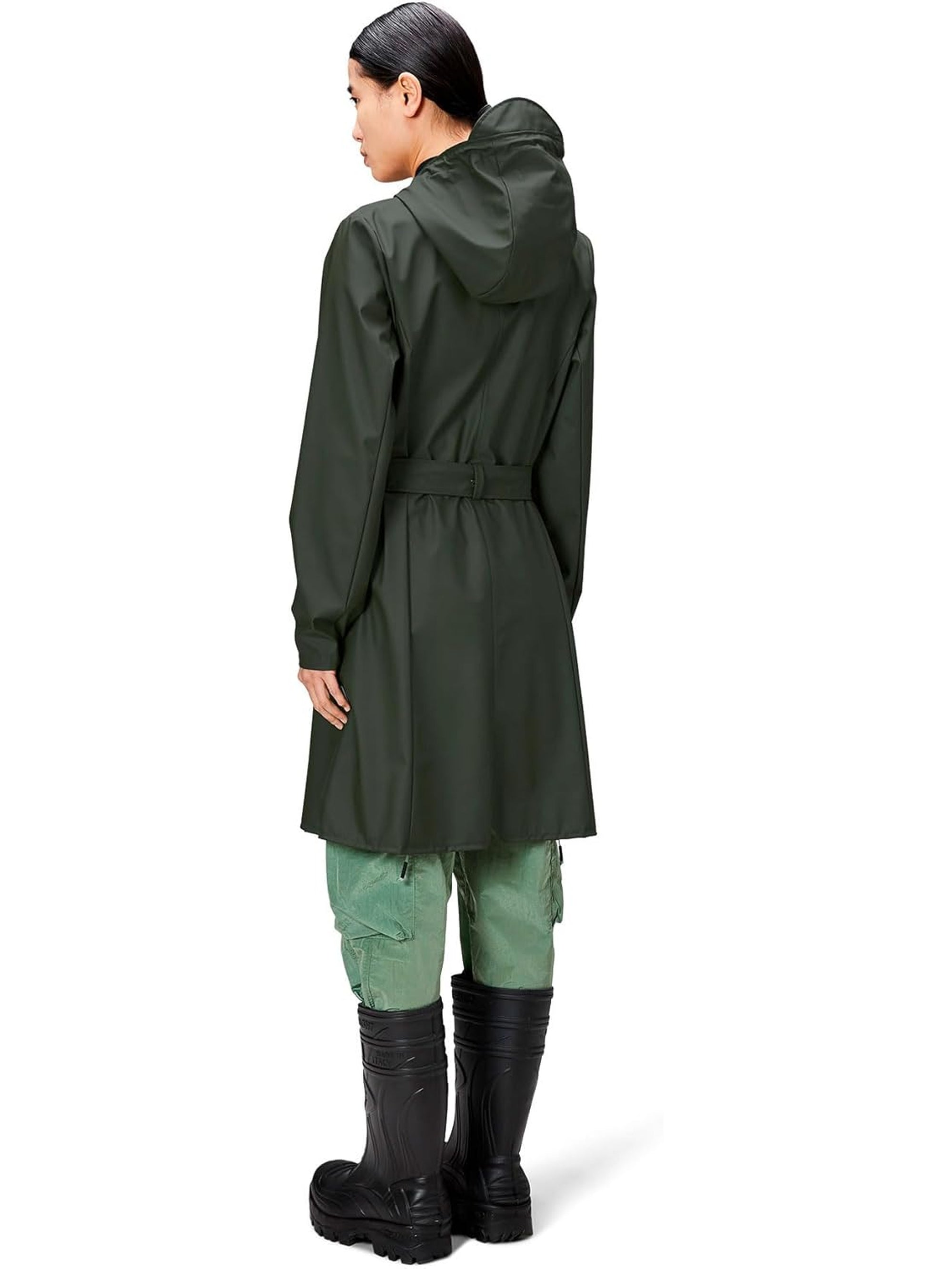 Impermeabile RAINS Donna CURVE Verde