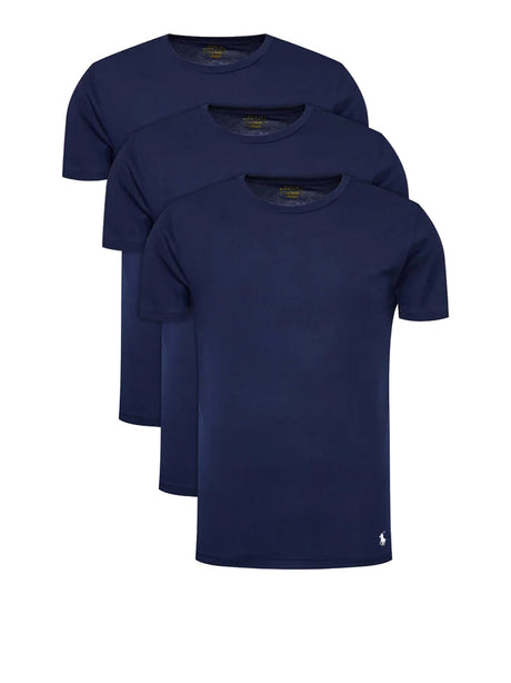 T-Shirt Ralph Lauren Uomo Ss Crew 3 Pack Navy Ralph Lauren  Angolo dello Sport