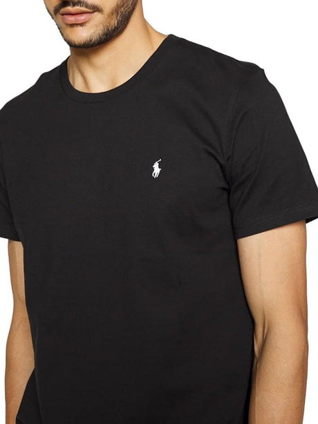T-Shirt Ralph Lauren Uomo Ss Crew Sleep Top Nero Ralph Lauren  Angolo dello Sport