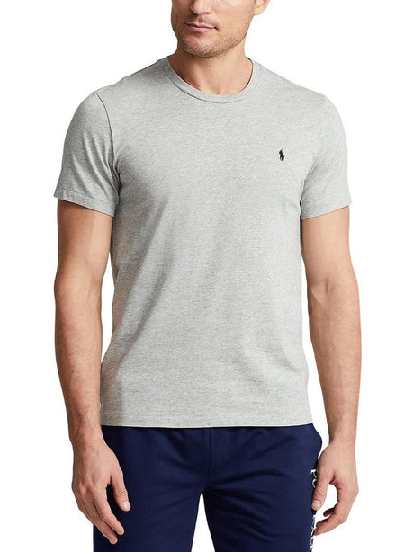 T-Shirt Ralph Lauren Uomo Ss Crew Sleep Top Grigio Ralph Lauren  Angolo dello Sport