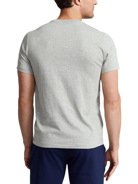 T-Shirt Ralph Lauren Uomo Ss Crew Sleep Top Grigio Ralph Lauren  Angolo dello Sport