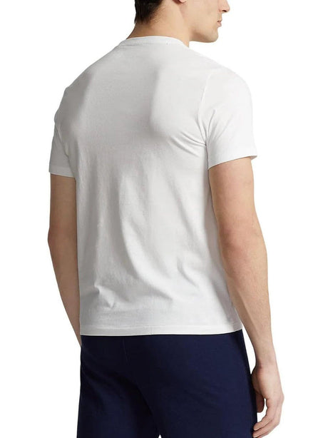 T-Shirt Ralph Lauren Uomo Ss Crew Sleep Top Bianco Ralph Lauren  Angolo dello Sport