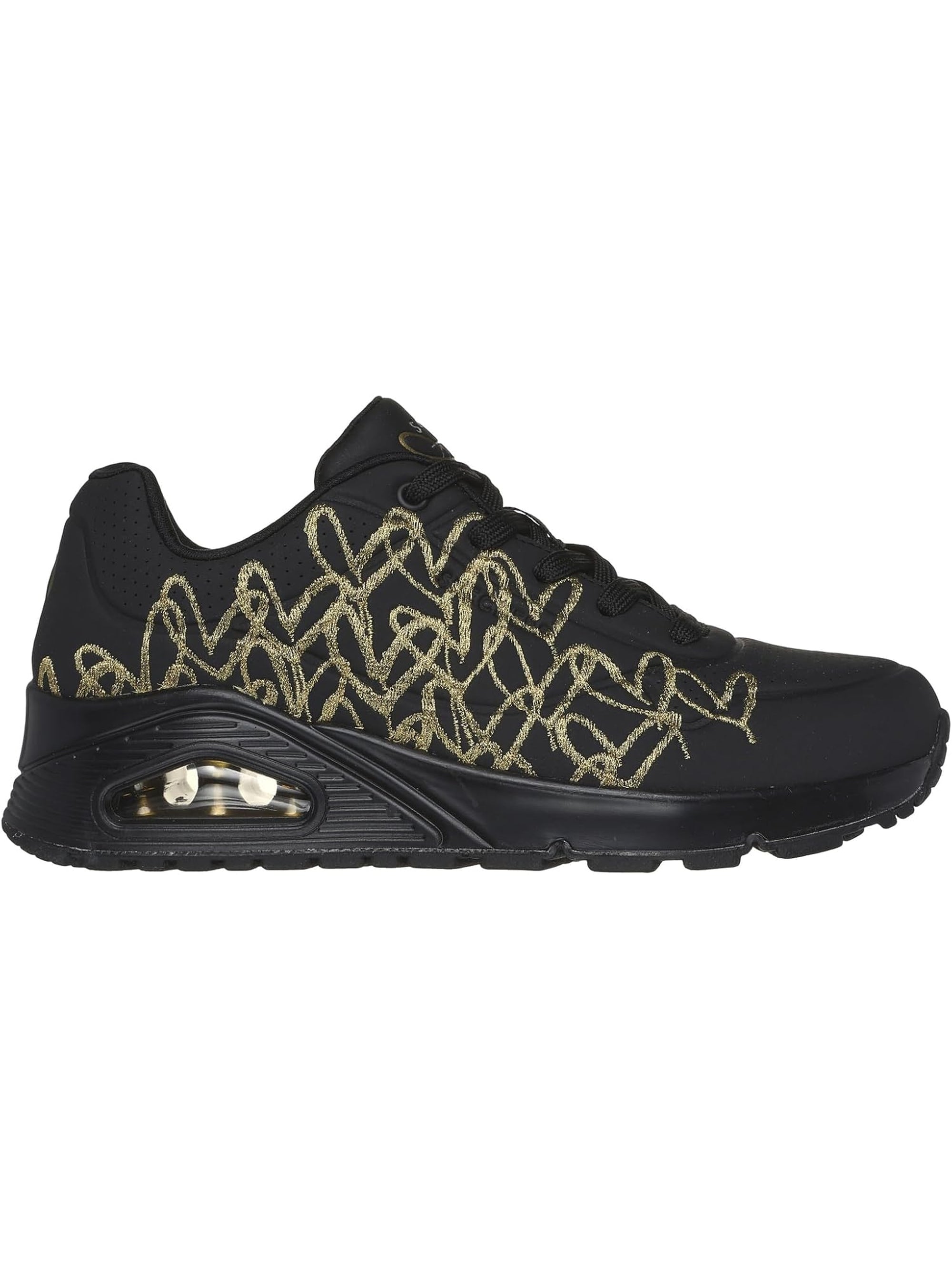 Sneakers SKECHERS Donna uno golden heart Nero