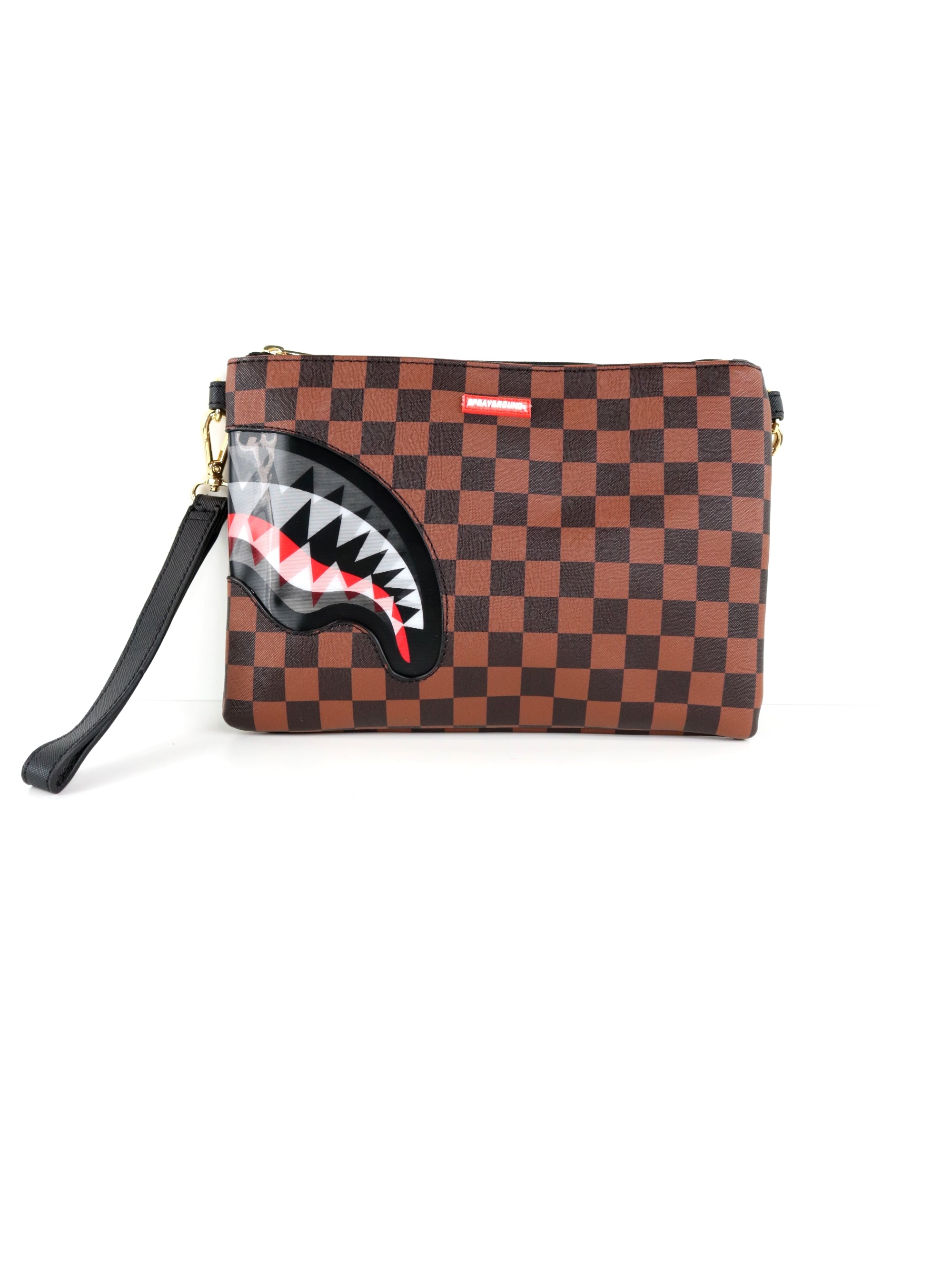 Pochette SPRAYGROUND Unisex sip lenticular chomp cross cluth strap Marrone