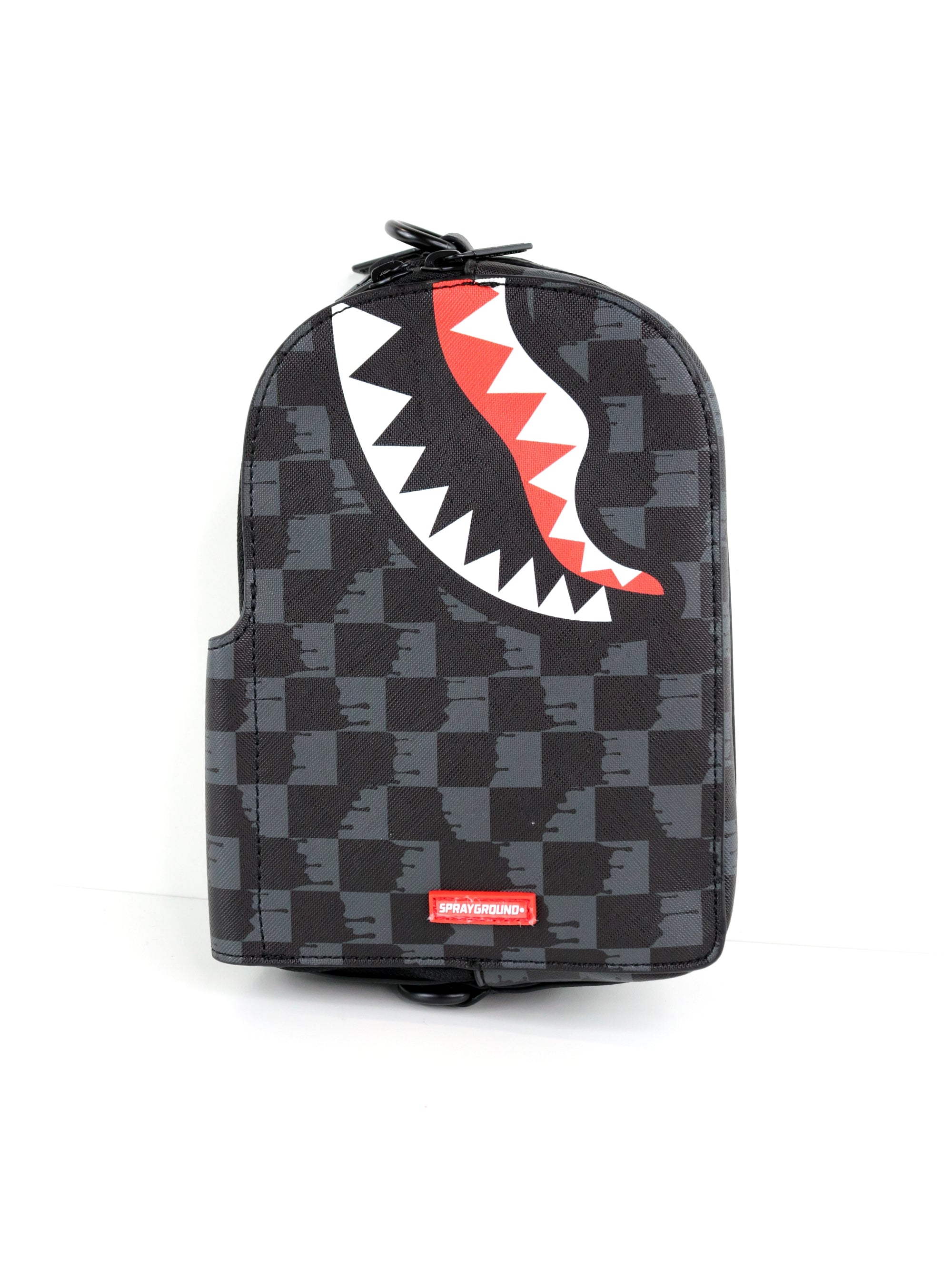 Zaino SPRAYGROUND Unisex drip check shark backpack sling Nero