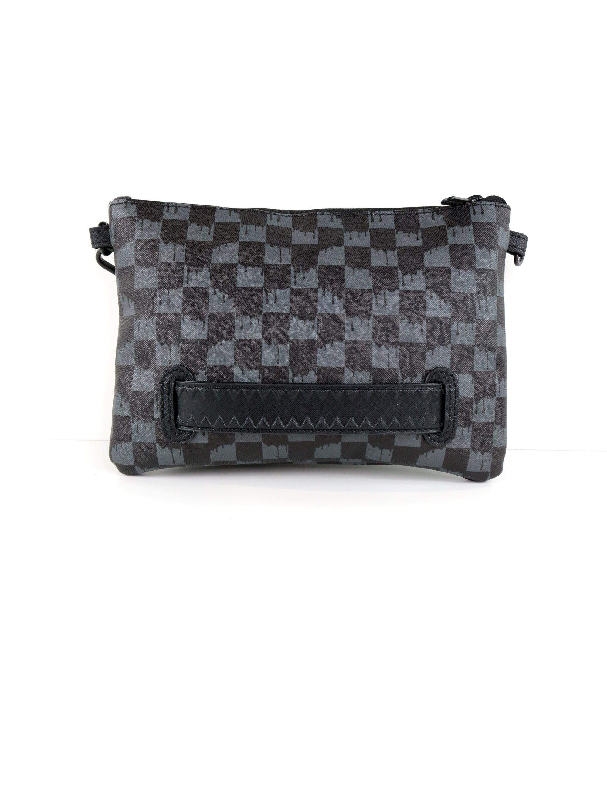 Pochette SPRAYGROUND Unisex drip check shark cross clutch stra Nero