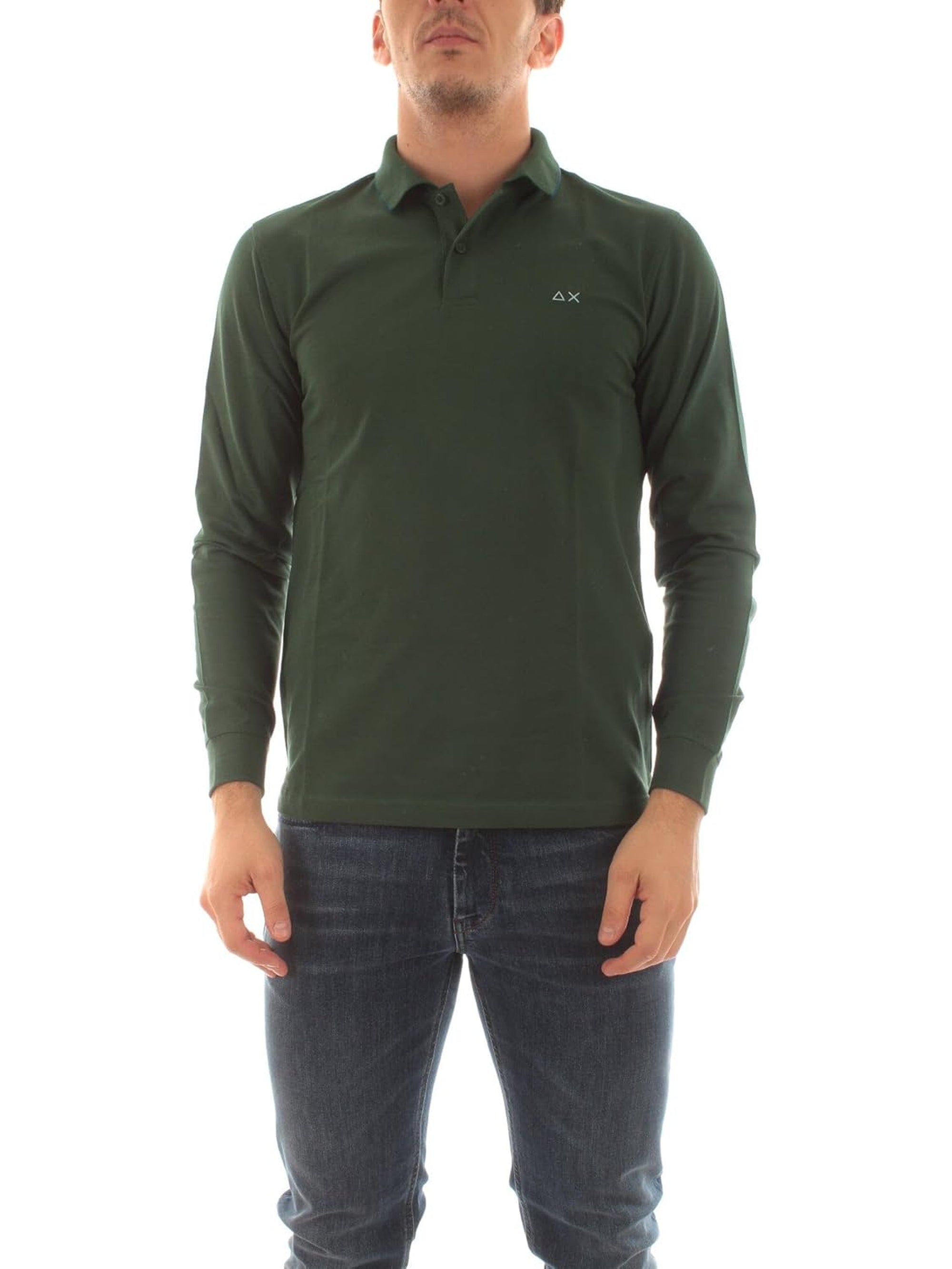 Polo SUN 68 Uomo SMALL STRIPES Verde