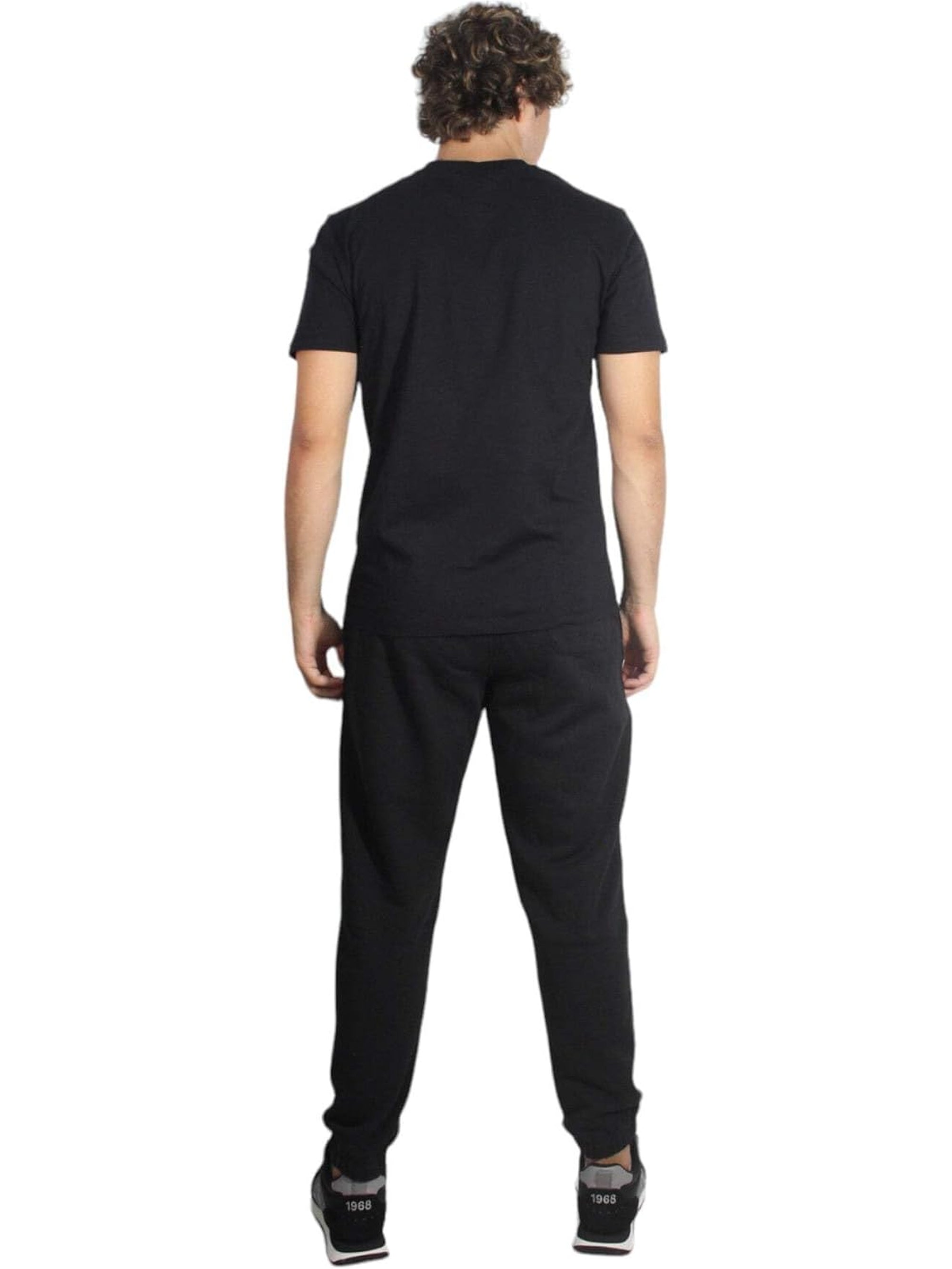 Pantalone Felpa SUN 68 Uomo PATCH FLUO COTTON Nero