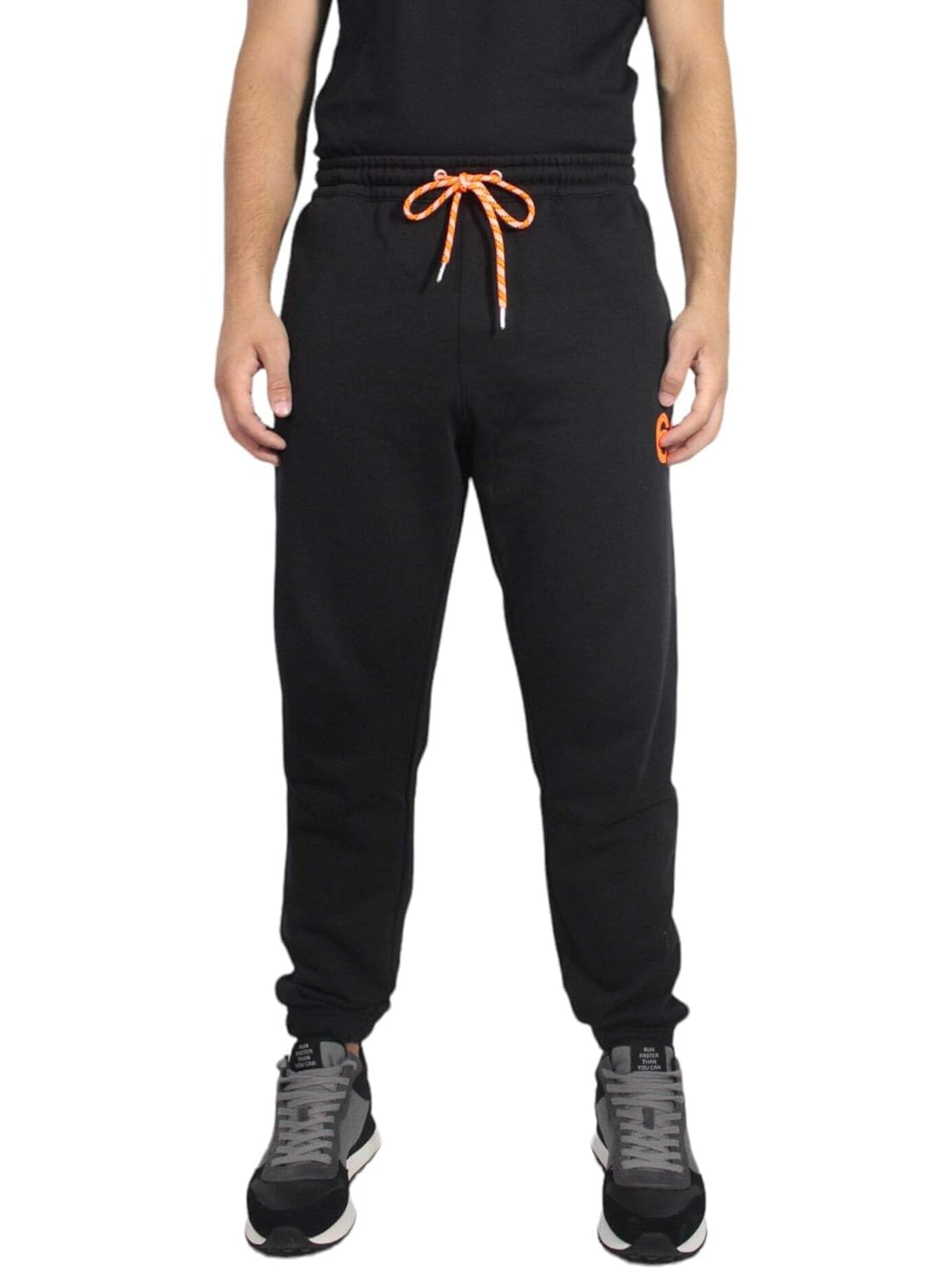 Pantalone Felpa SUN 68 Uomo PATCH FLUO COTTON Nero