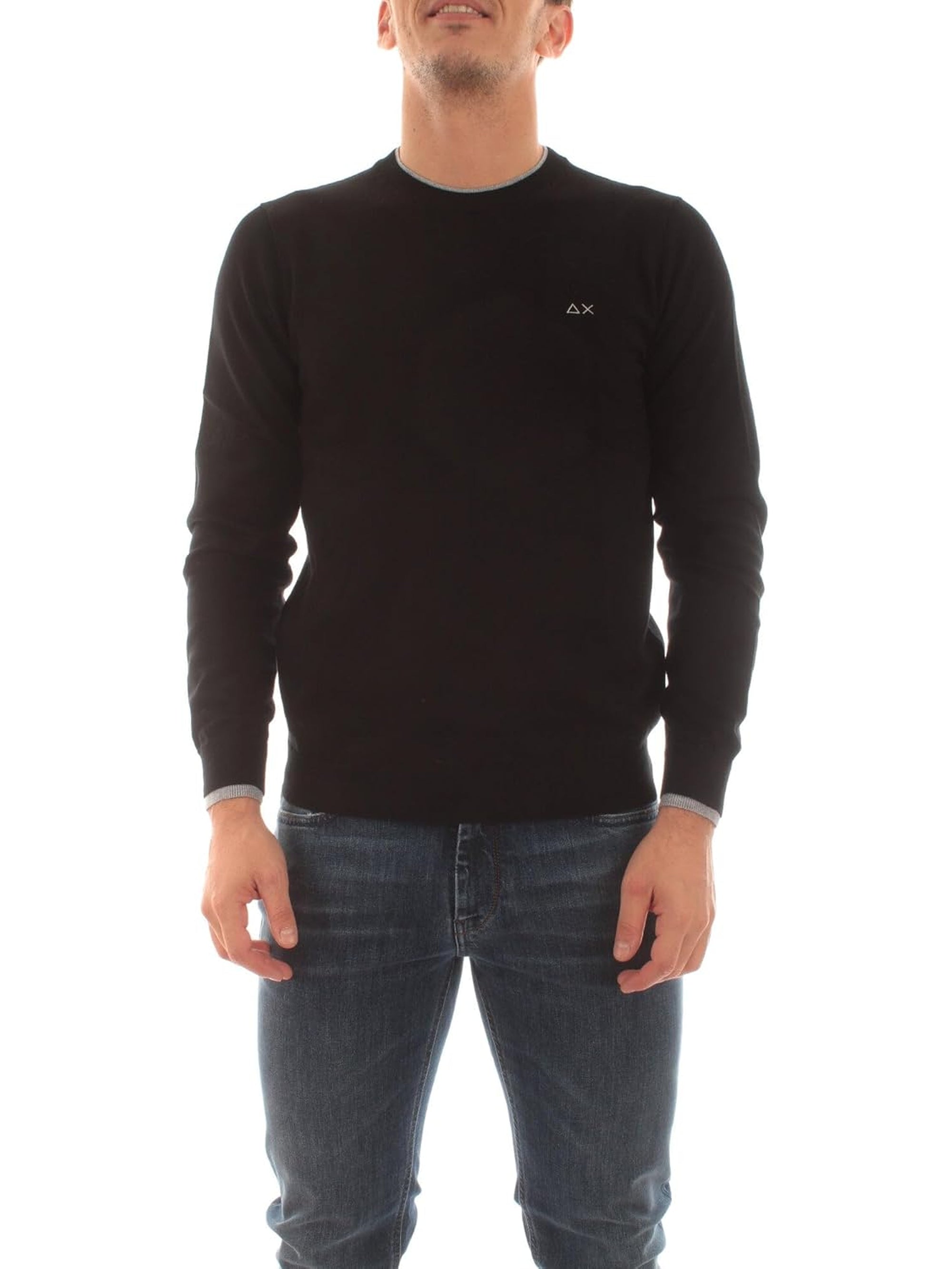 Pullover SUN 68 Uomo DOUBLE RIB Nero