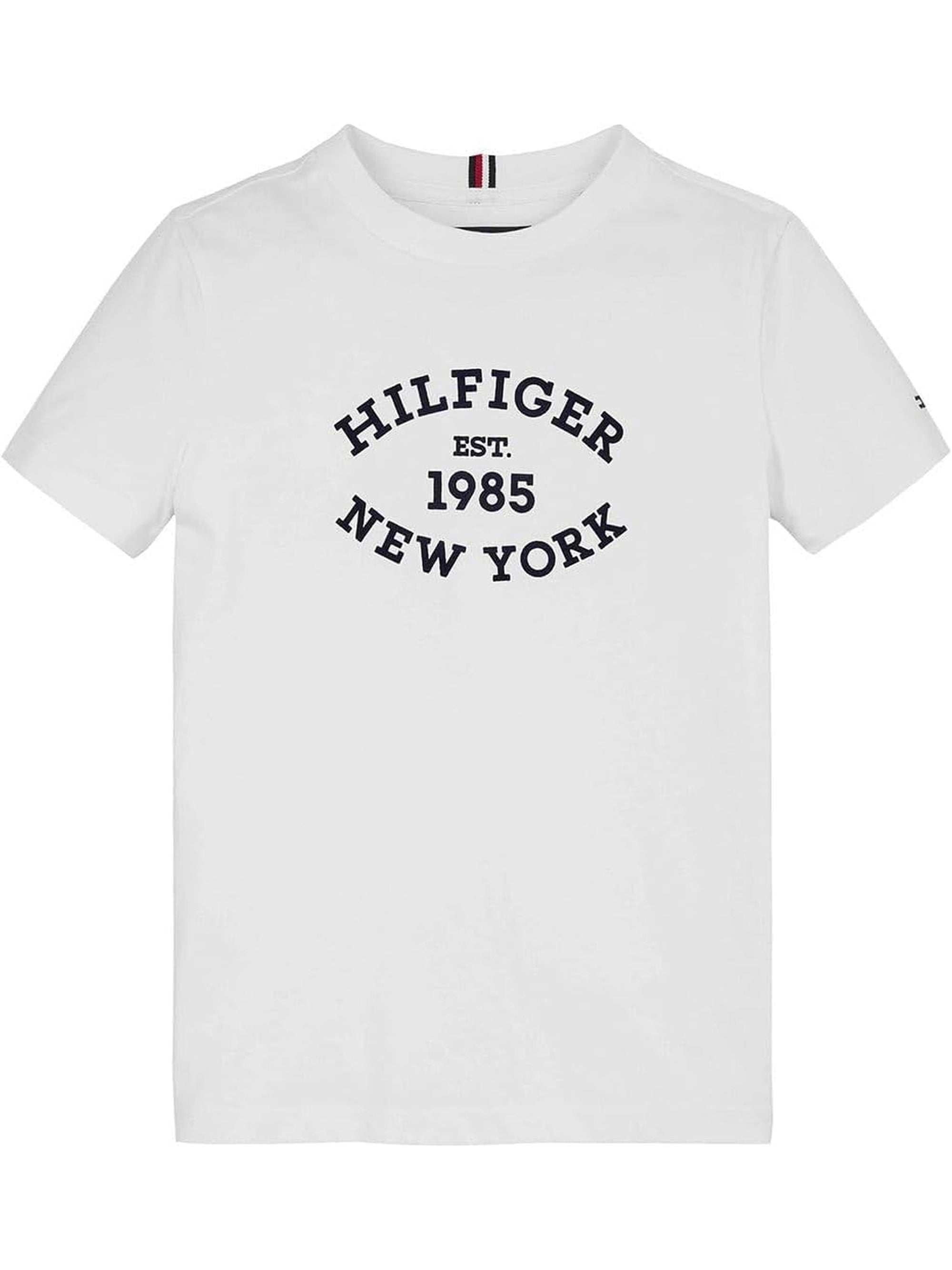 T-shirt TOMMY HILFIGER Bambino MONOTYPE FLOCK REGULAR SS Bianco